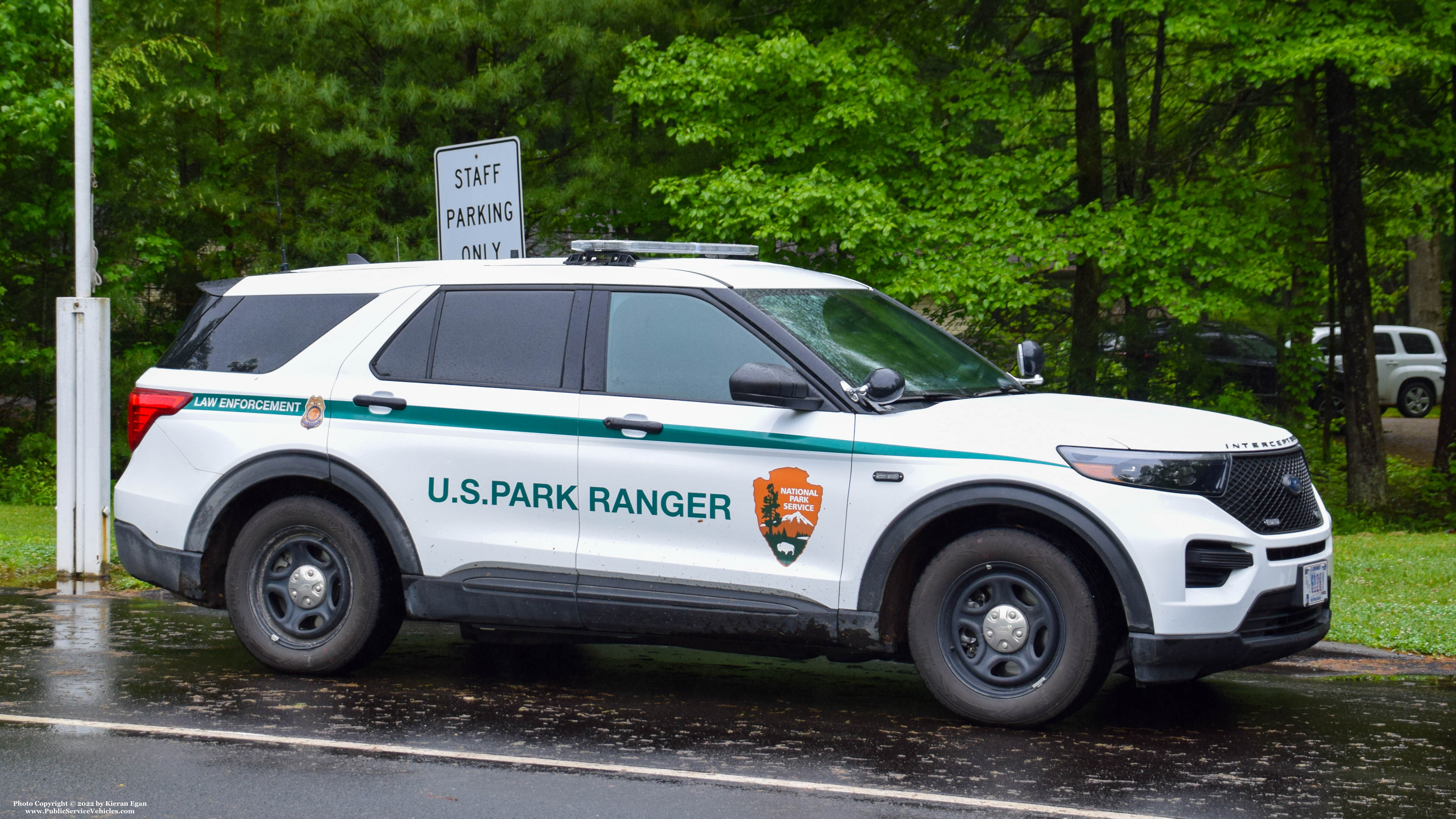 A photo  of United States National Park Service Law Enforcement Rangers
            Cruiser 6128Y, a 2021 Ford Police Interceptor Utility             taken by Kieran Egan