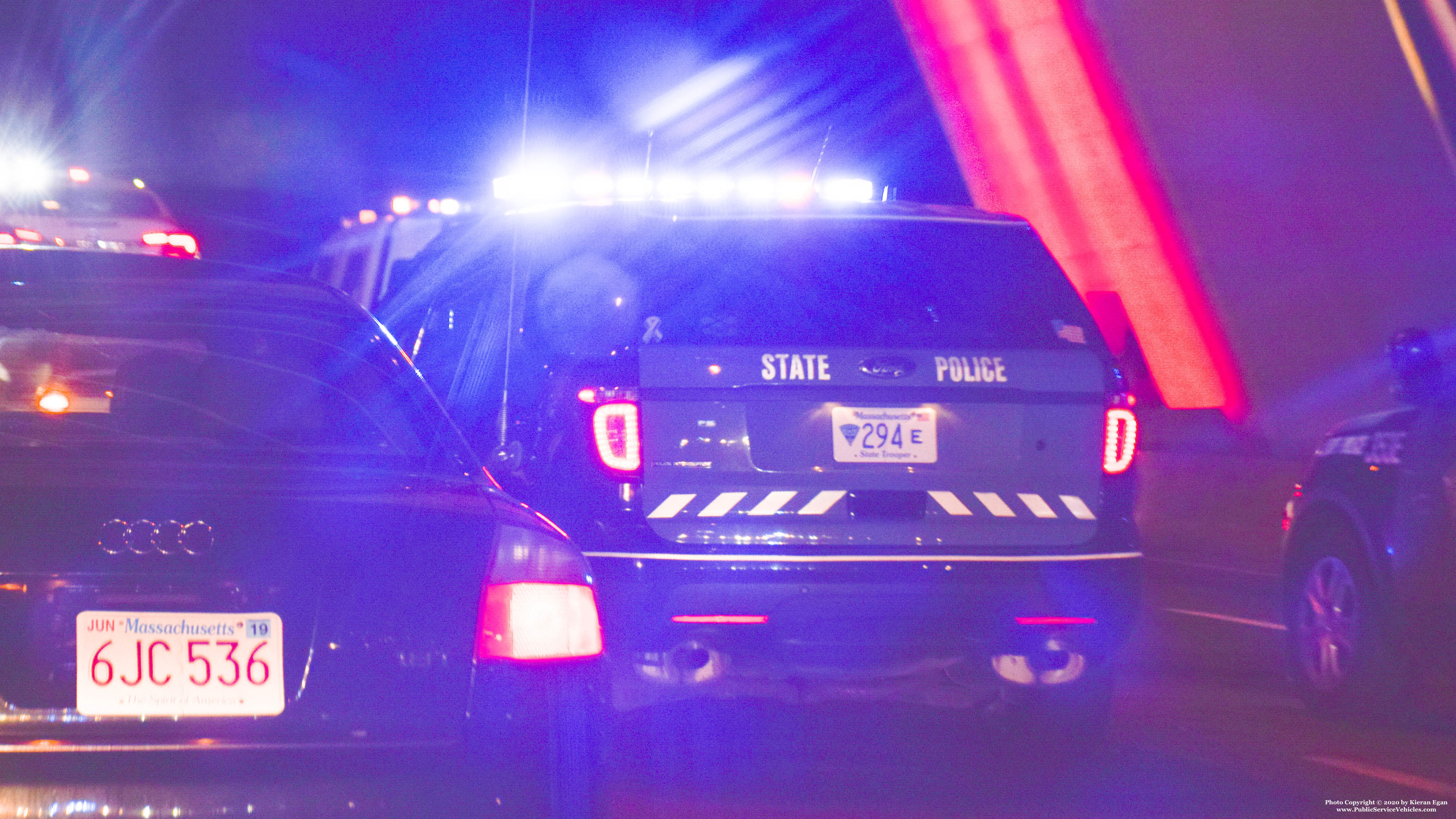 A photo  of Massachusetts State Police
            Cruiser 294E, a 2013-2015 Ford Police Interceptor Utility             taken by Kieran Egan