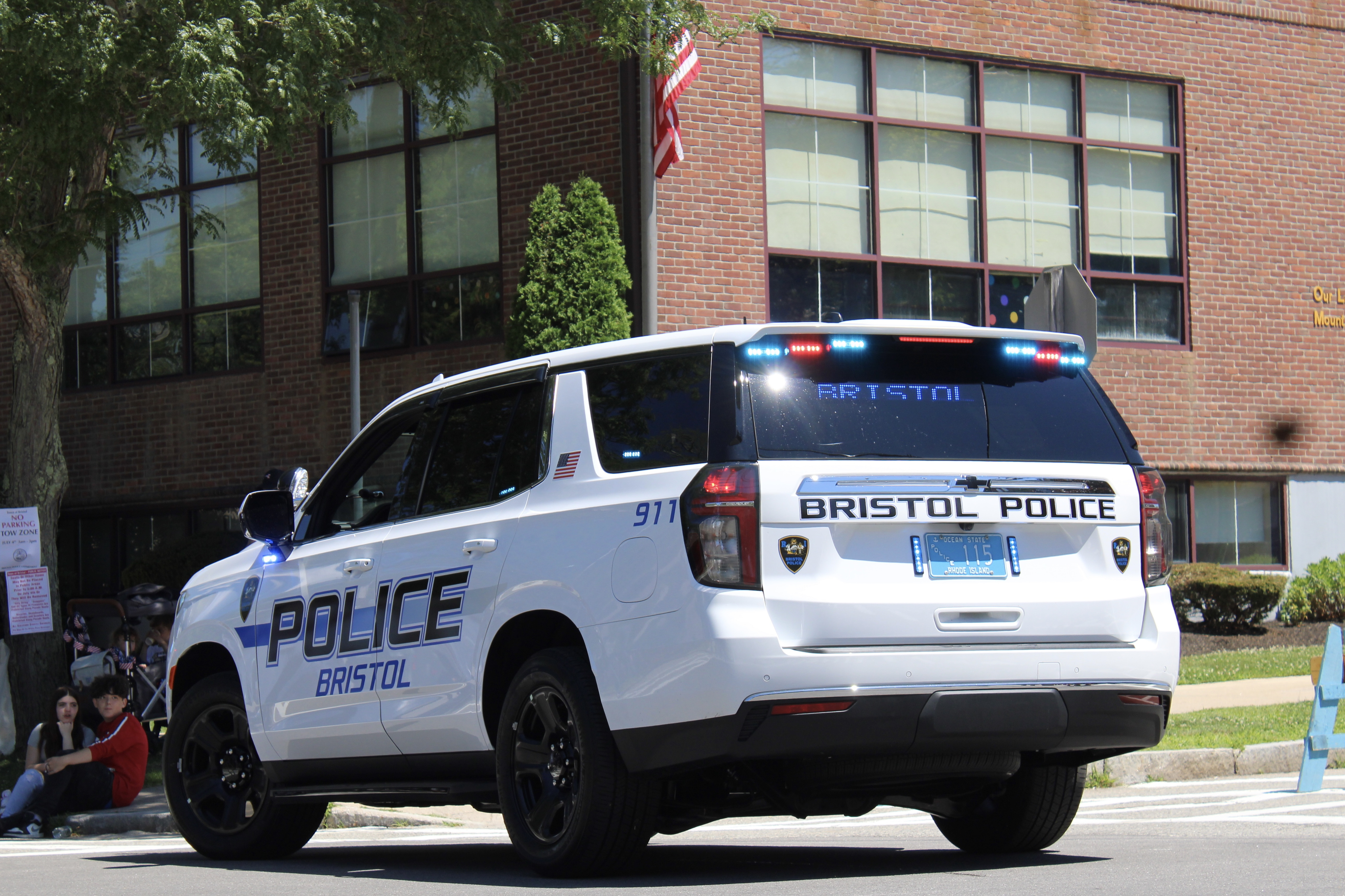 A photo  of Bristol Police
            Cruiser 115, a 2021 Chevrolet Tahoe             taken by @riemergencyvehicles