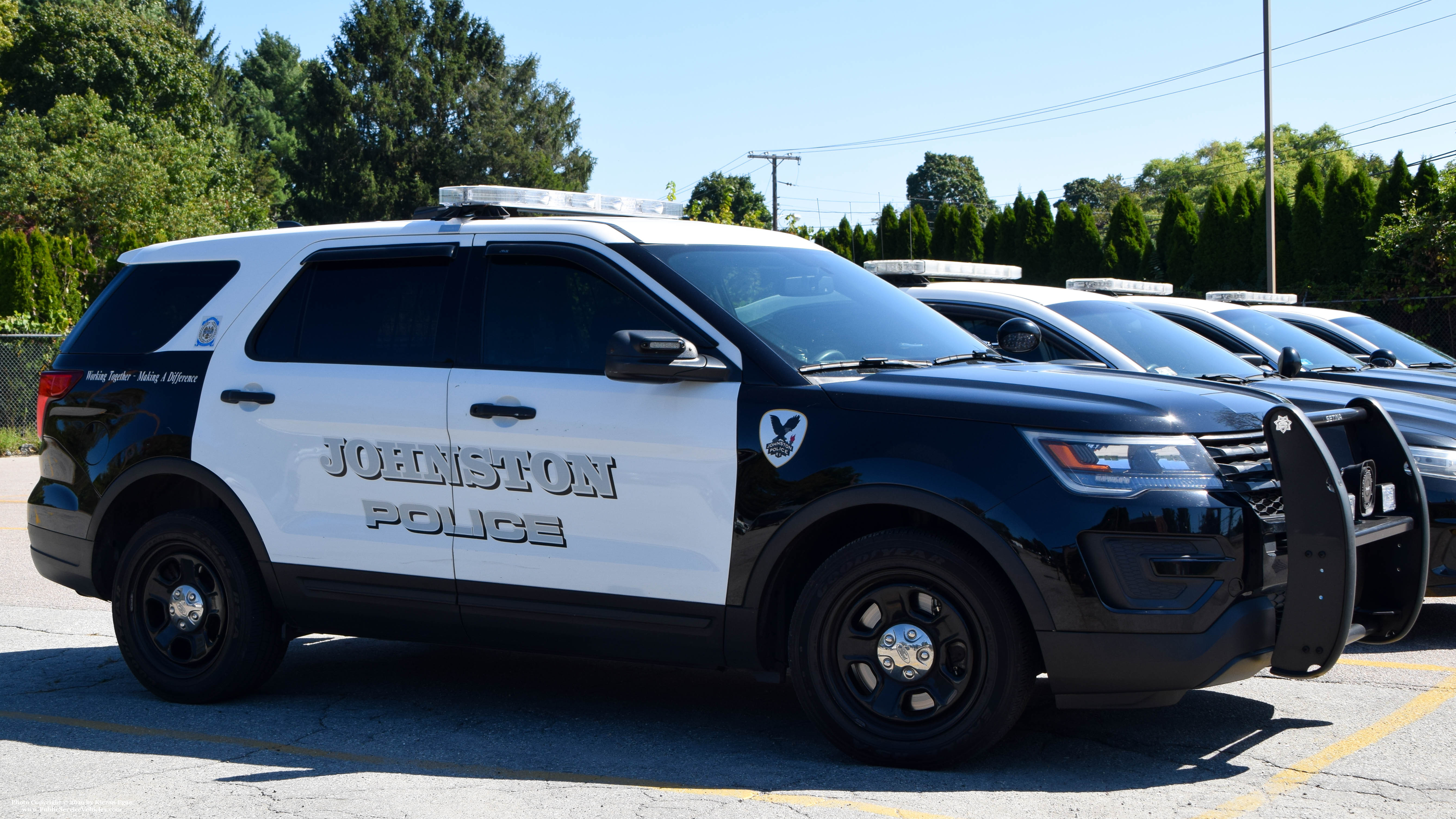 A photo  of Johnston Police
            Cruiser 499, a 2019 Ford Police Interceptor Utility             taken by Kieran Egan