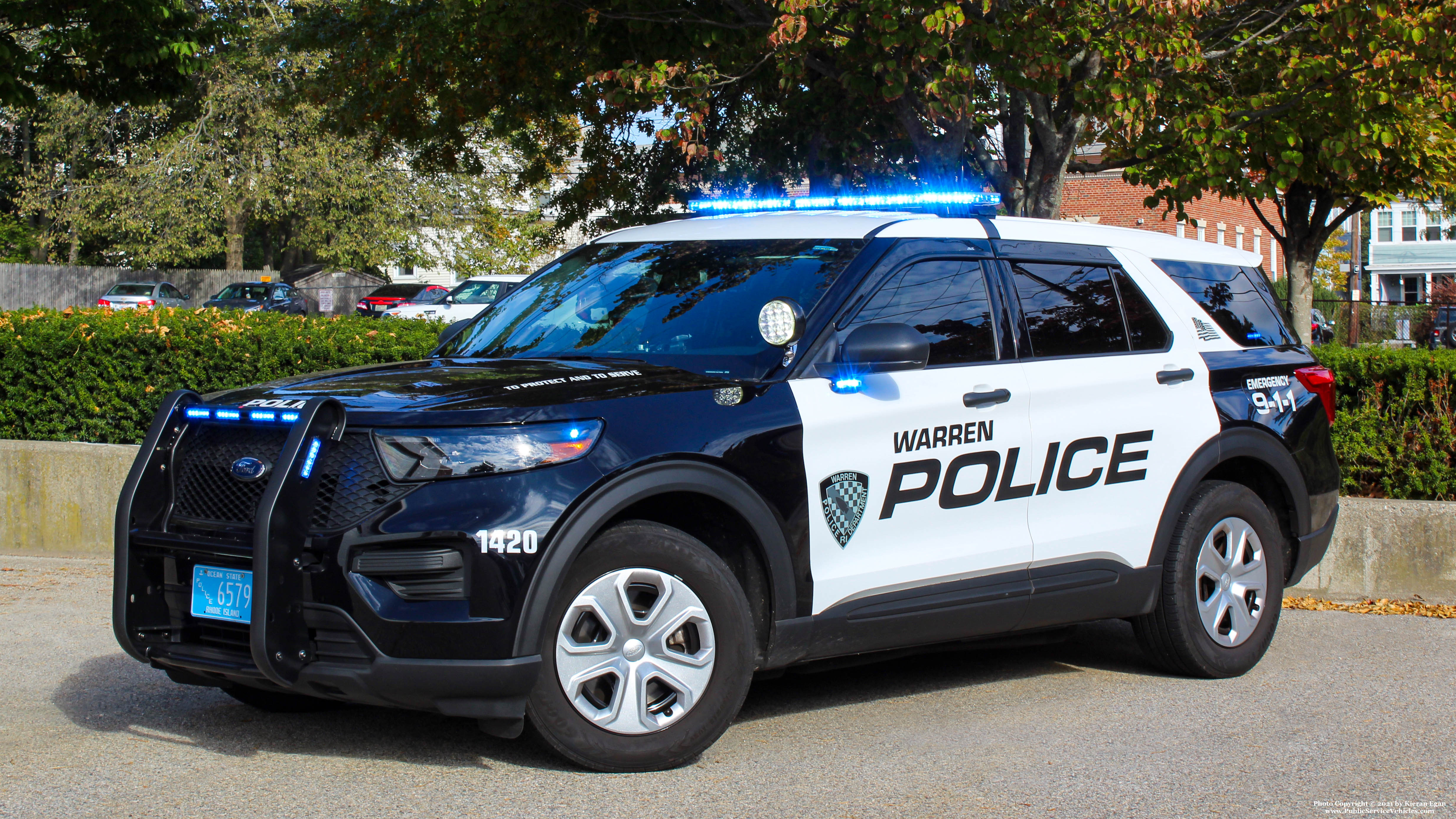A photo  of Warren Police
            Cruiser 1420, a 2020 Ford Police Interceptor Utility             taken by Kieran Egan
