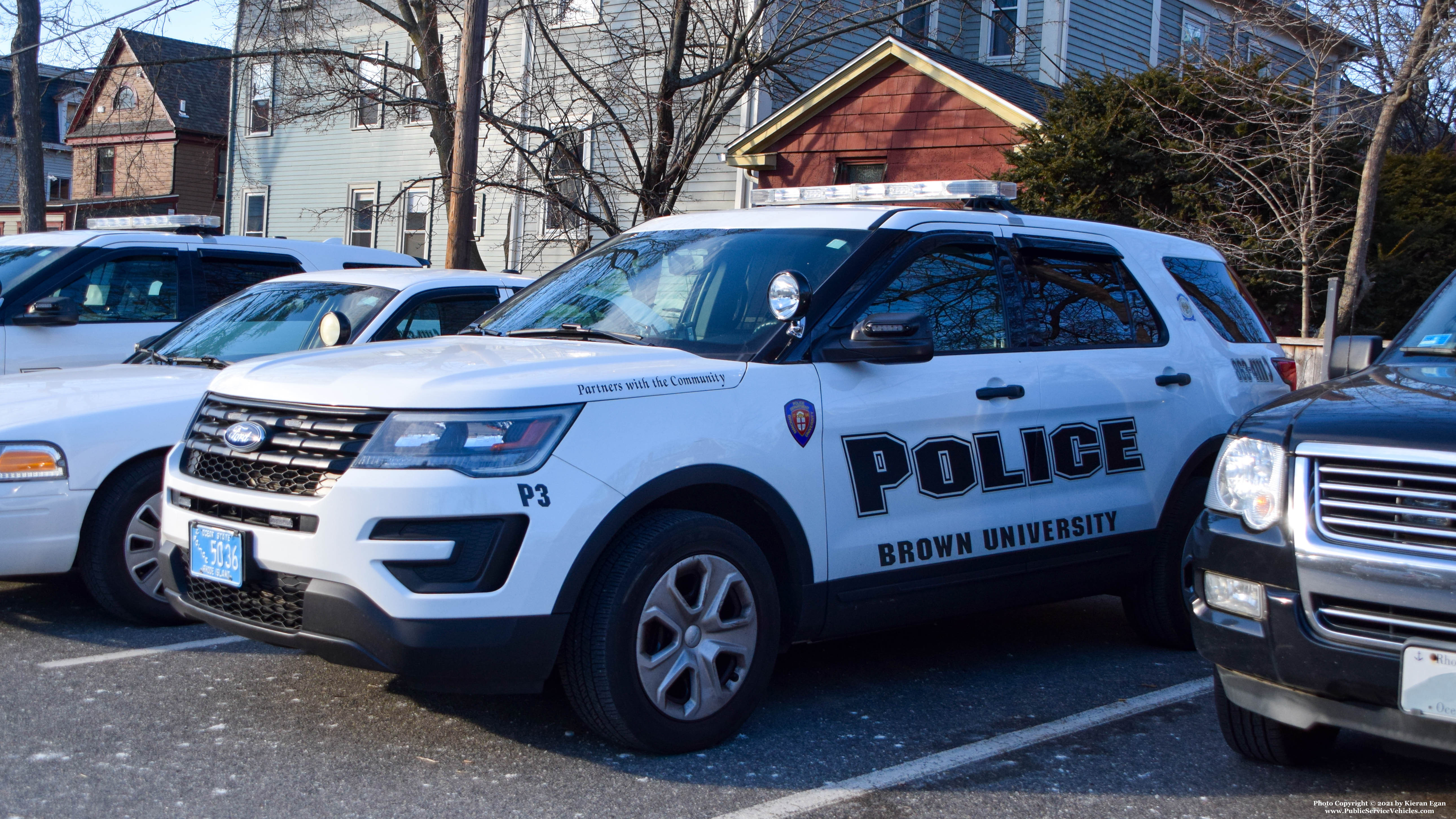 A photo  of Brown University Police
            Patrol 3, a 2016-2019 Ford Police Interceptor Utility             taken by Kieran Egan