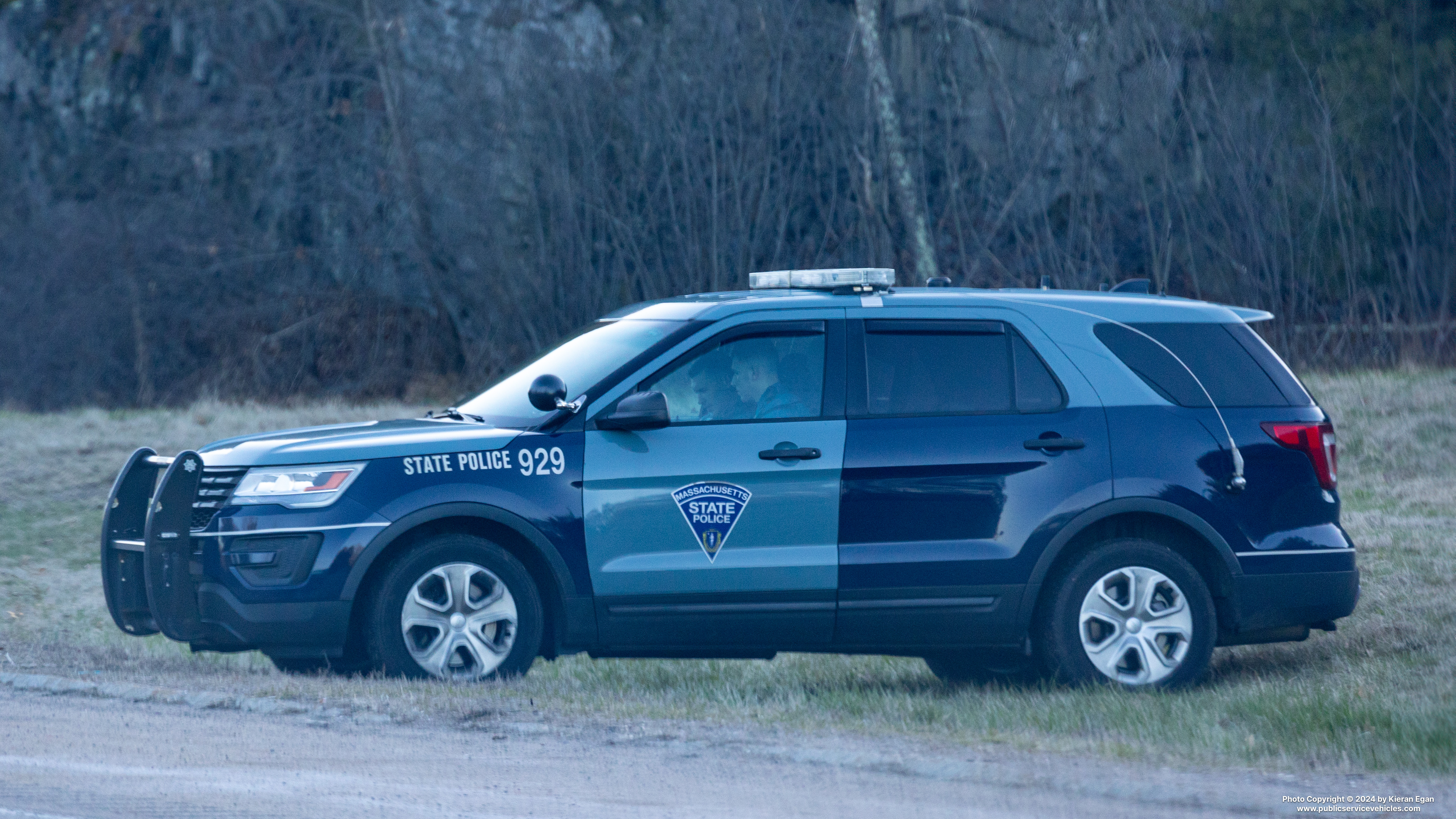 A photo  of Massachusetts State Police
            Cruiser 929, a 2016 Ford Police Interceptor Utility             taken by Kieran Egan