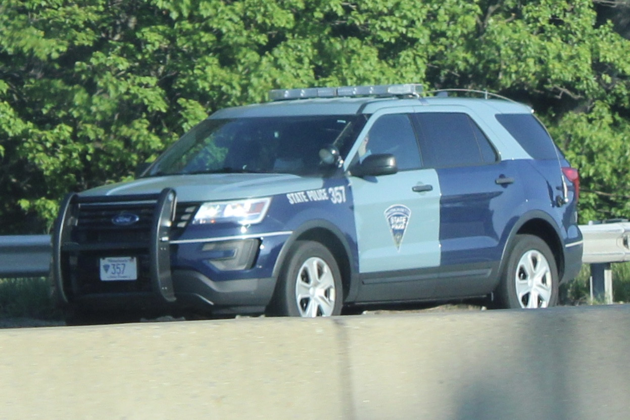 A photo  of Massachusetts State Police
            Cruiser 357, a 2019 Ford Police Interceptor Utility             taken by @riemergencyvehicles
