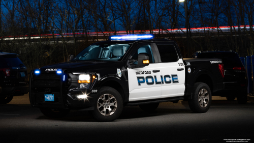 Additional photo  of Medford Police
                    Cruiser 339, a 2023 Ford F-150 Police Responder                     taken by Kieran Egan