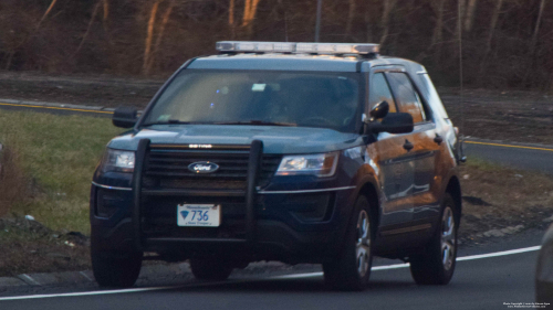 Additional photo  of Massachusetts State Police
                    Cruiser 736, a 2019 Ford Police Interceptor Utility                     taken by Kieran Egan