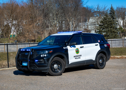 Additional photo  of Norwood Police
                    Cruiser 674, a 2021 Ford Police Interceptor Utility                     taken by Kieran Egan