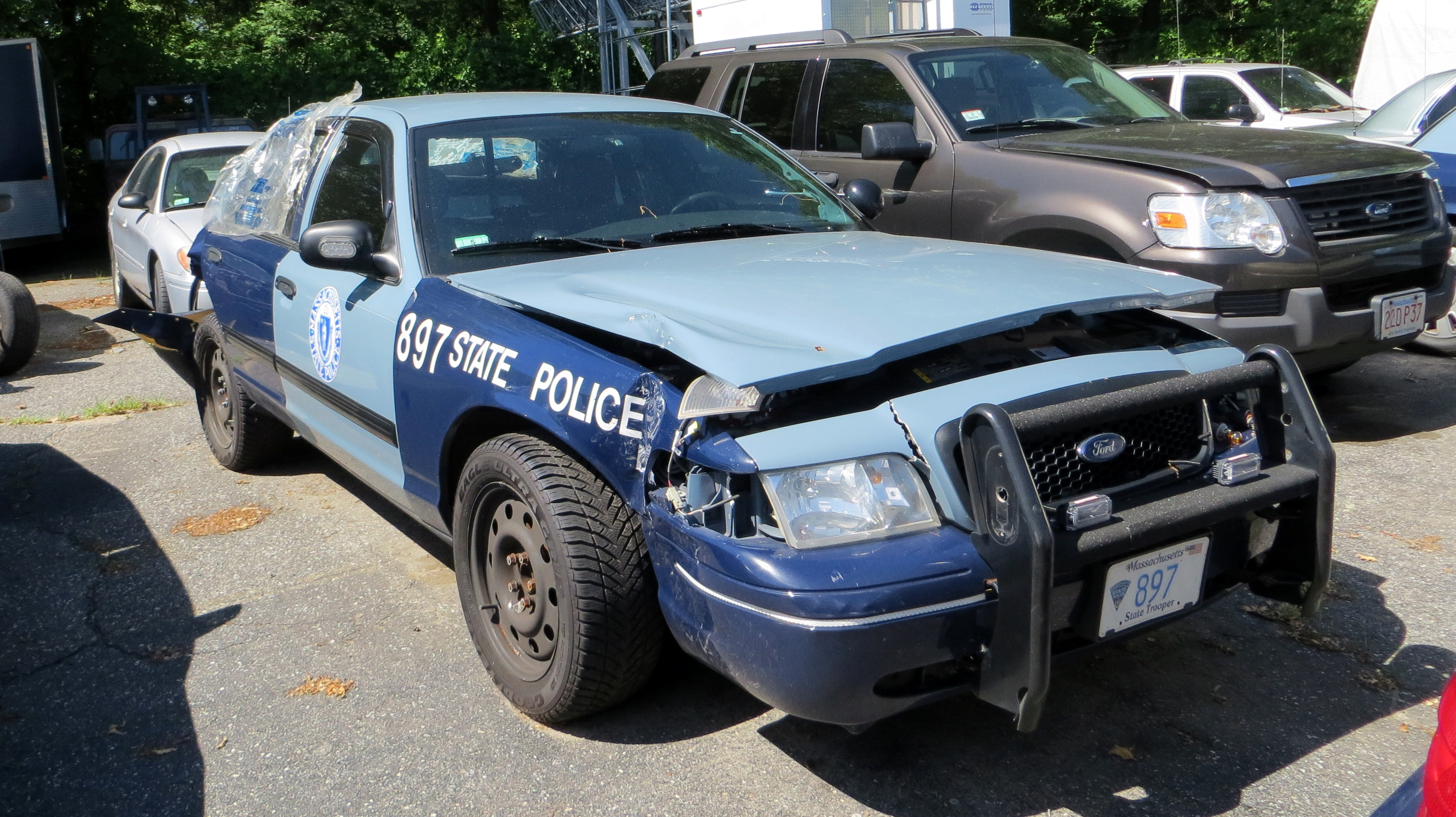 A photo  of Massachusetts State Police
            Cruiser 897, a 2009-2011 Ford Crown Victoria Police Interceptor             taken by Kieran Egan