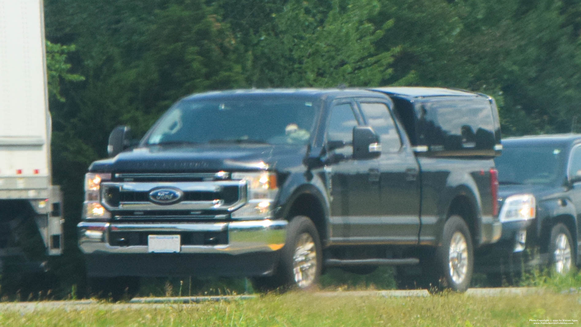 A photo  of Massachusetts State Police
            Unmarked Unit, a 2019 Ford F-350 XLT Crew Cab             taken by Kieran Egan
