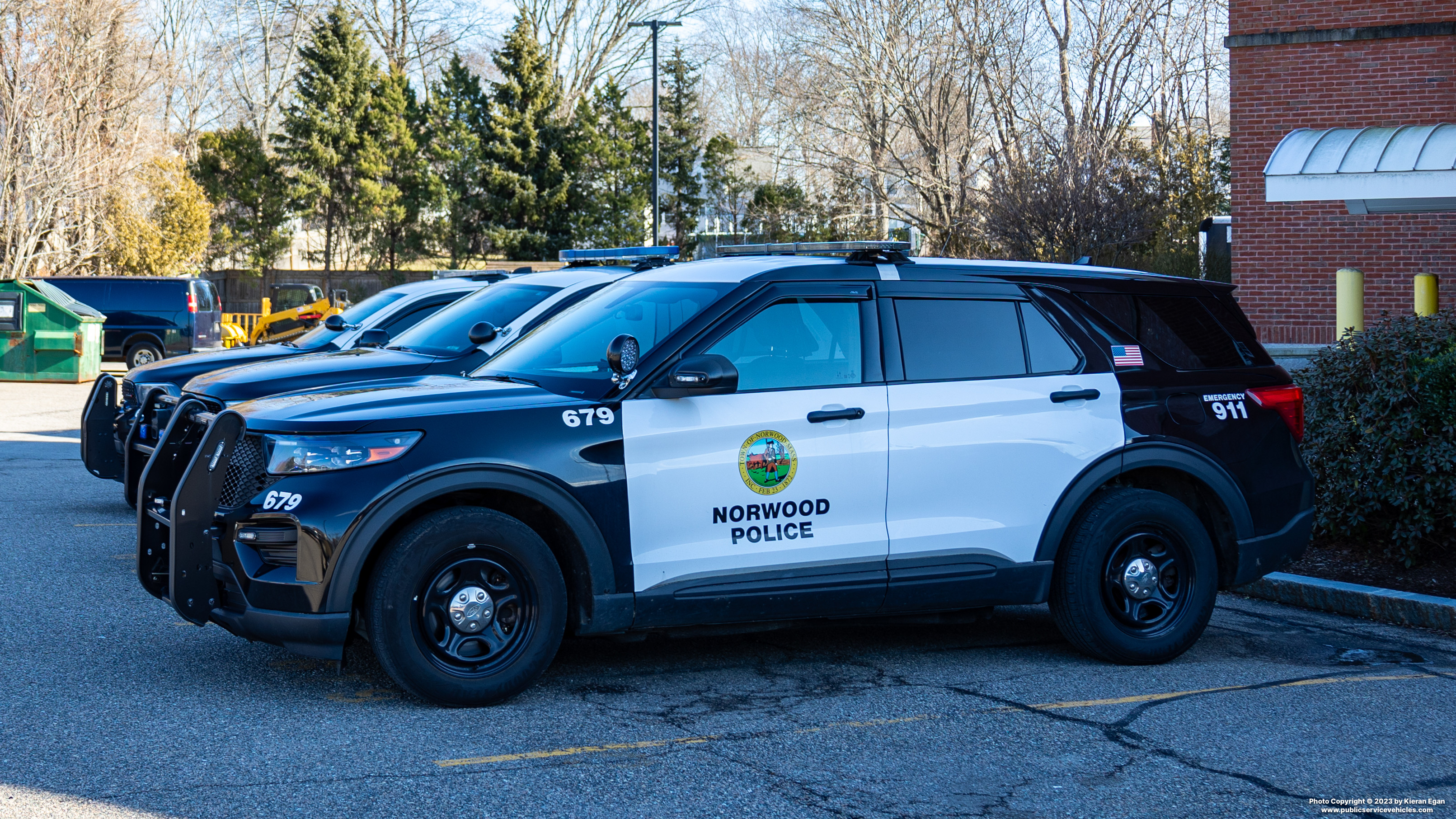 A photo  of Norwood Police
            Cruiser 679, a 2020-2022 Ford Police Interceptor Utility             taken by Kieran Egan