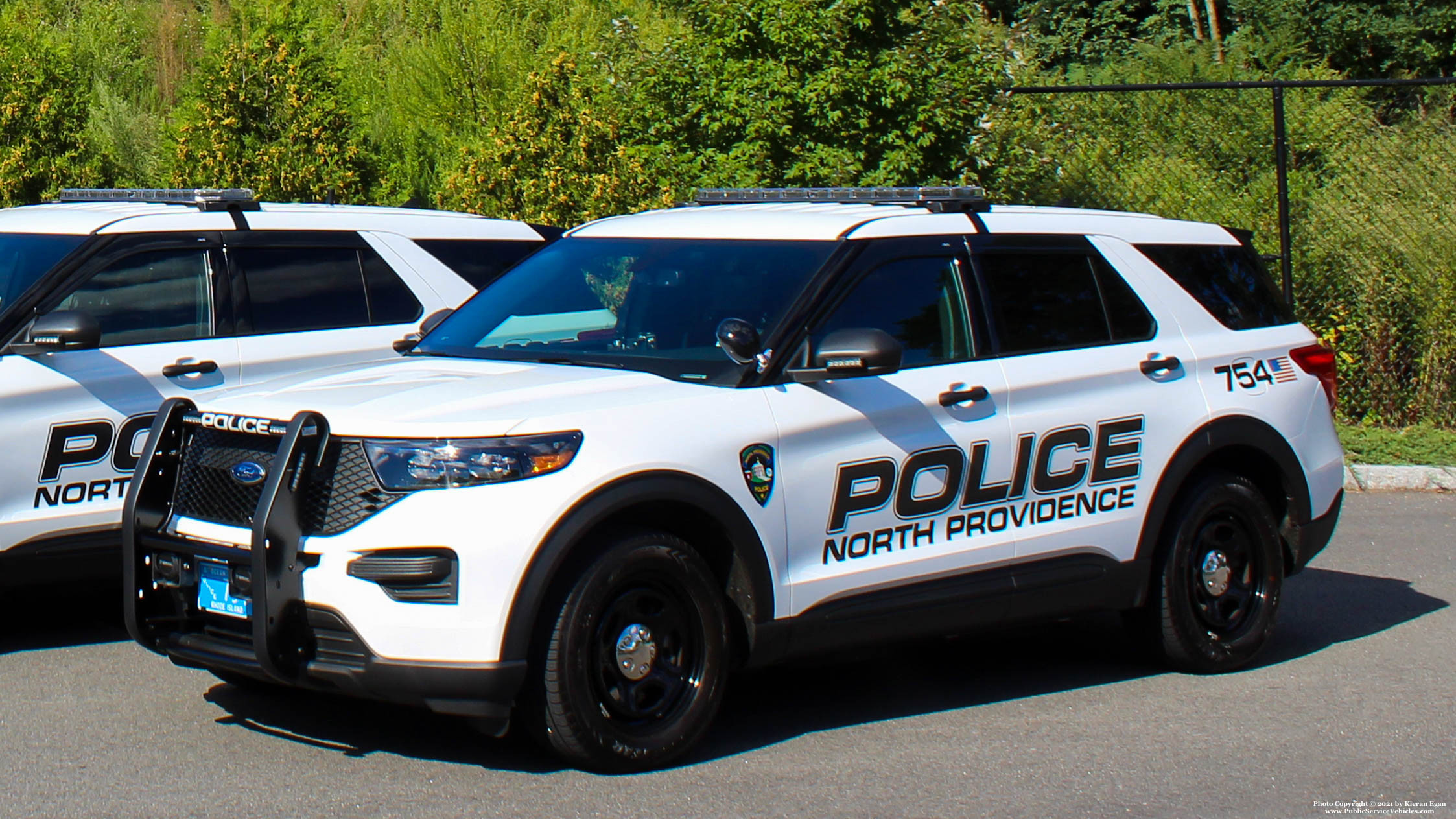 A photo  of North Providence Police
            Cruiser 754, a 2021 Ford Police Interceptor Utility             taken by Kieran Egan