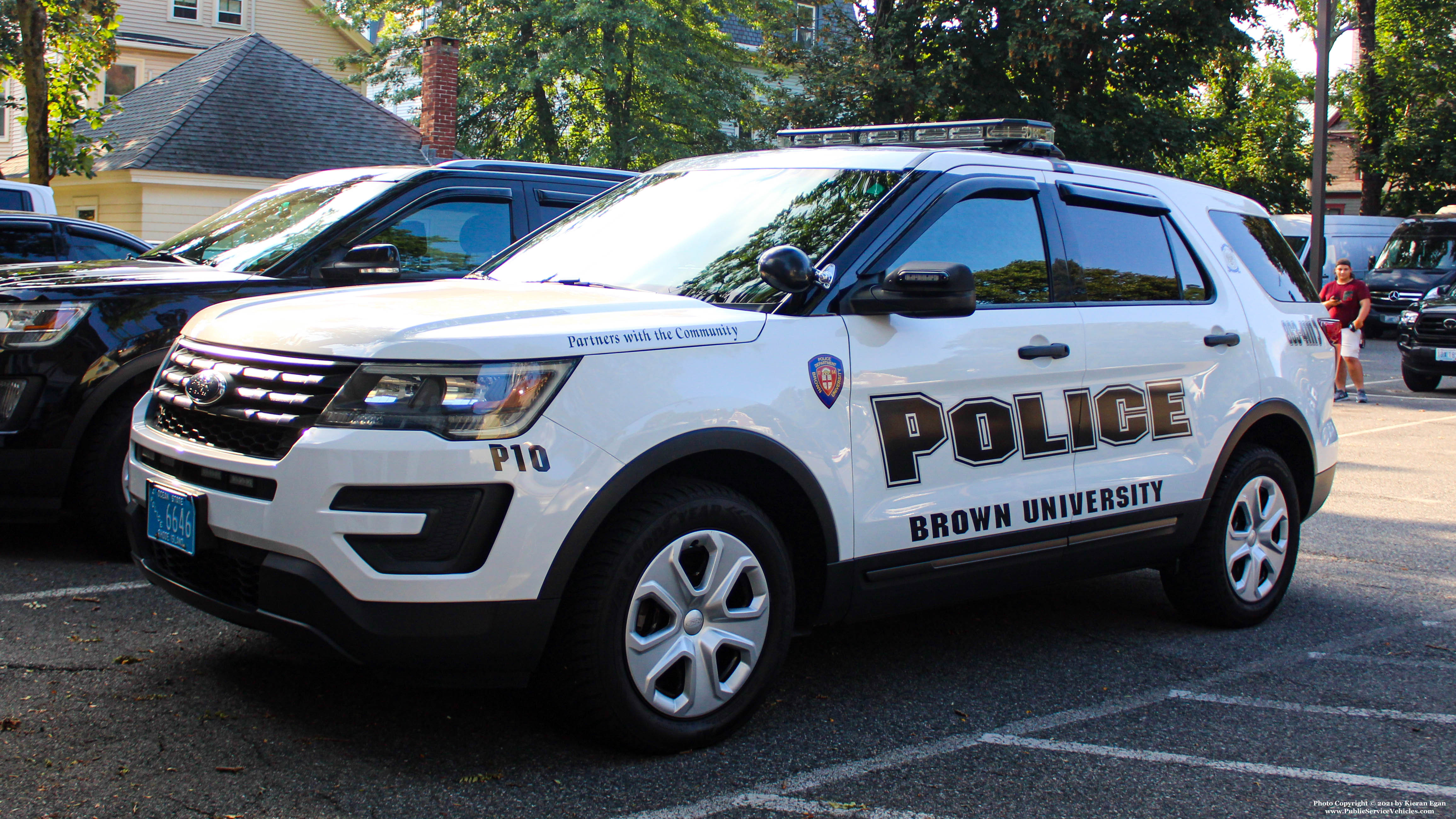 A photo  of Brown University Police
            Patrol 10, a 2016-2019 Ford Police Interceptor Utility             taken by Kieran Egan
