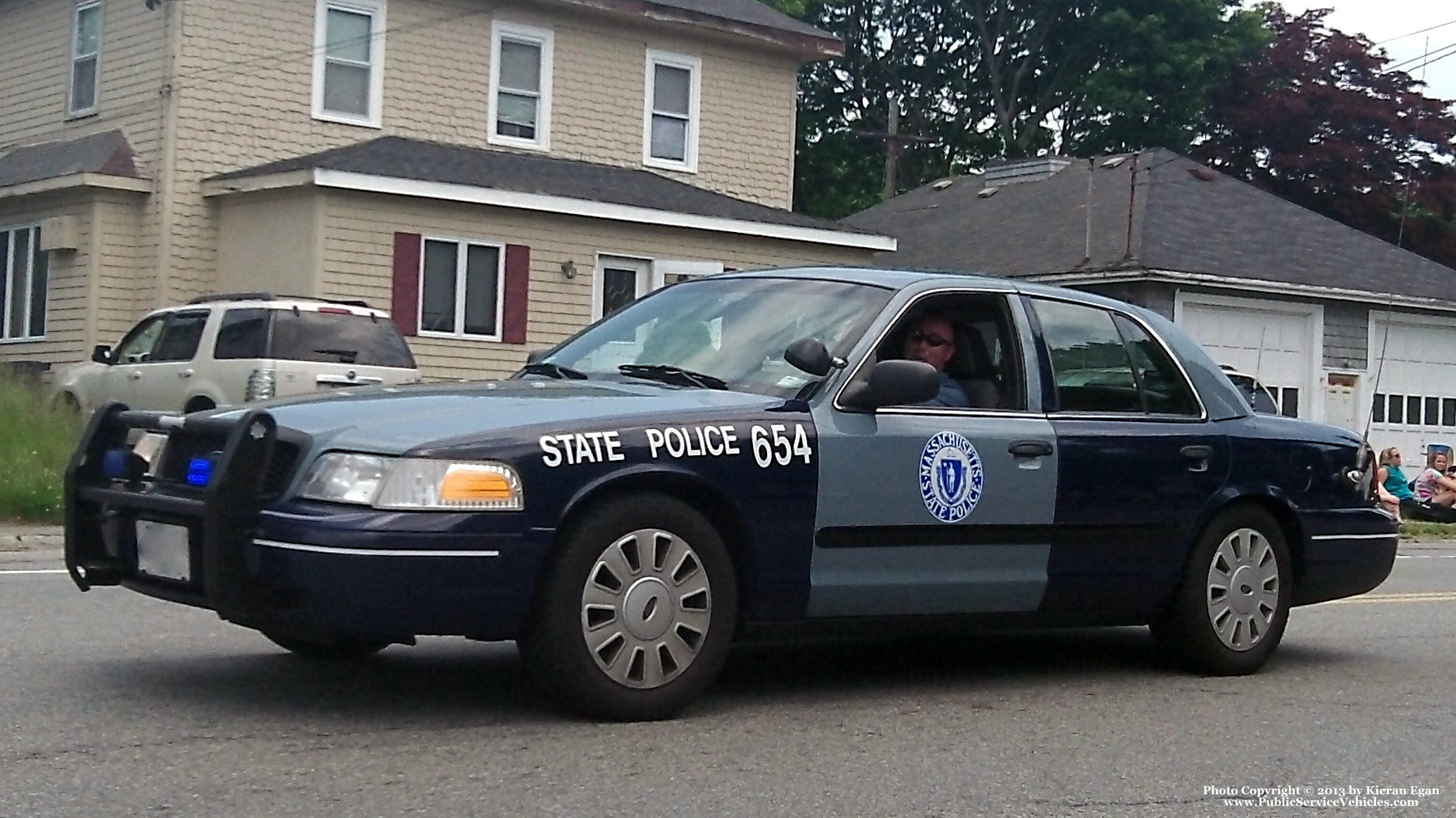 A photo  of Massachusetts State Police
            Cruiser 654, a 2006-2008 Ford Crown Victoria Police Interceptor             taken by Kieran Egan