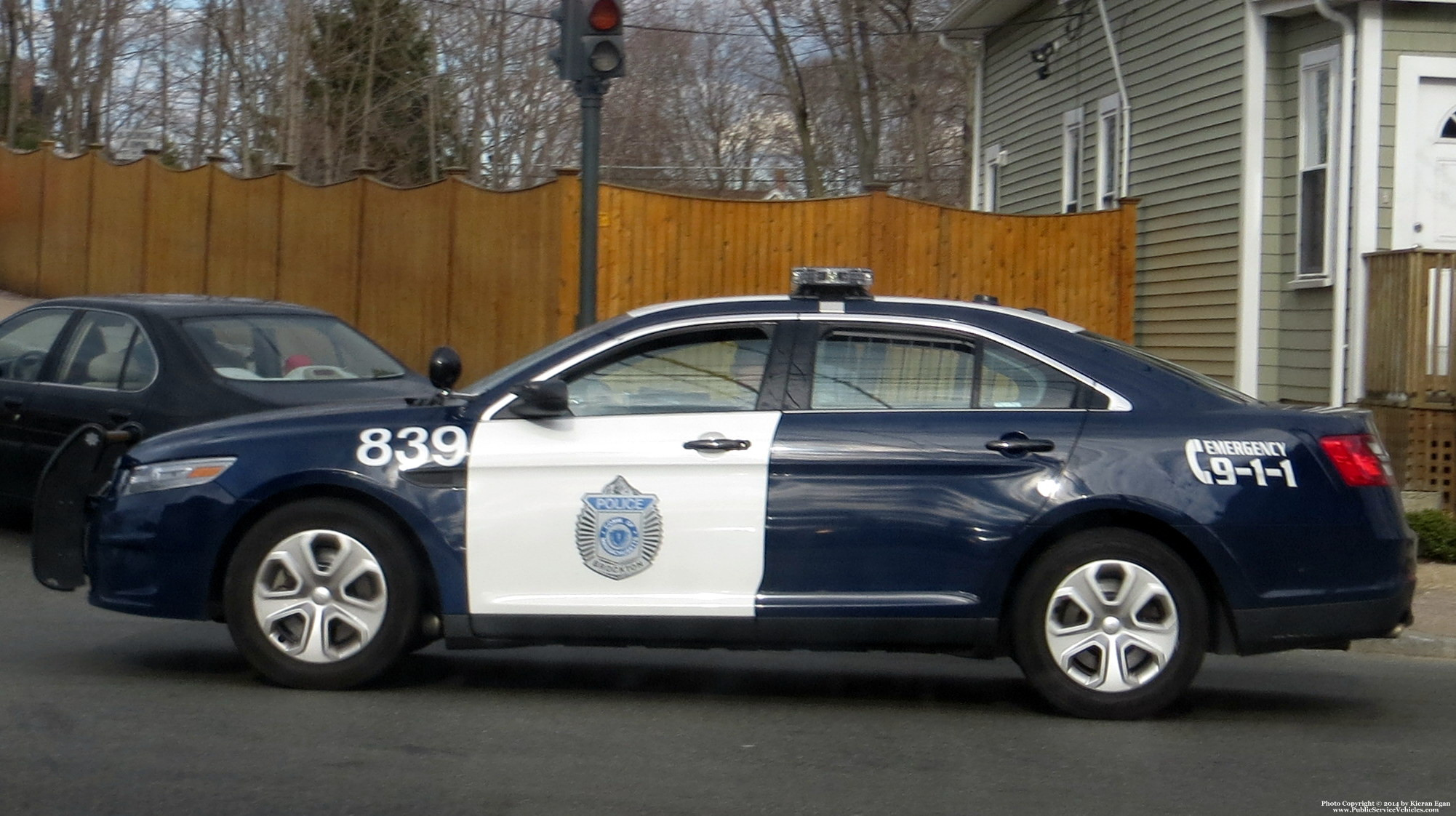 A photo  of Brockton Police
            Cruiser 839, a 2013-2014 Ford Police Interceptor Sedan             taken by Kieran Egan
