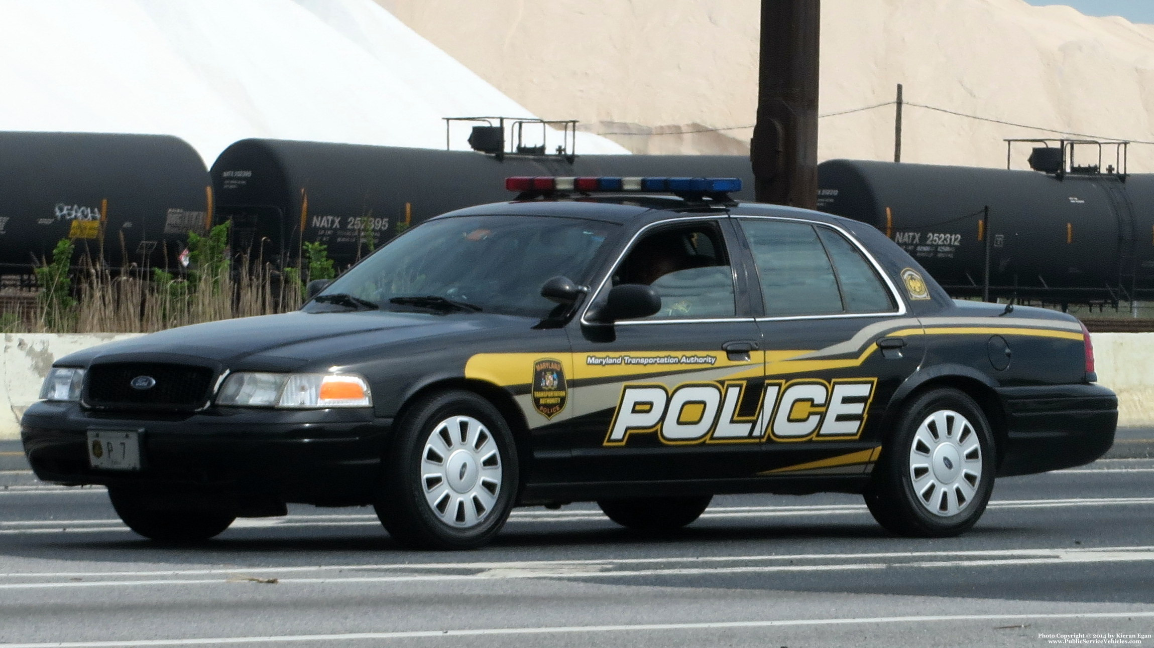 A photo  of Maryland Transportation Authority Police
            P 7, a 2006-2011 Ford Crown Victoria Police Interceptor             taken by Kieran Egan