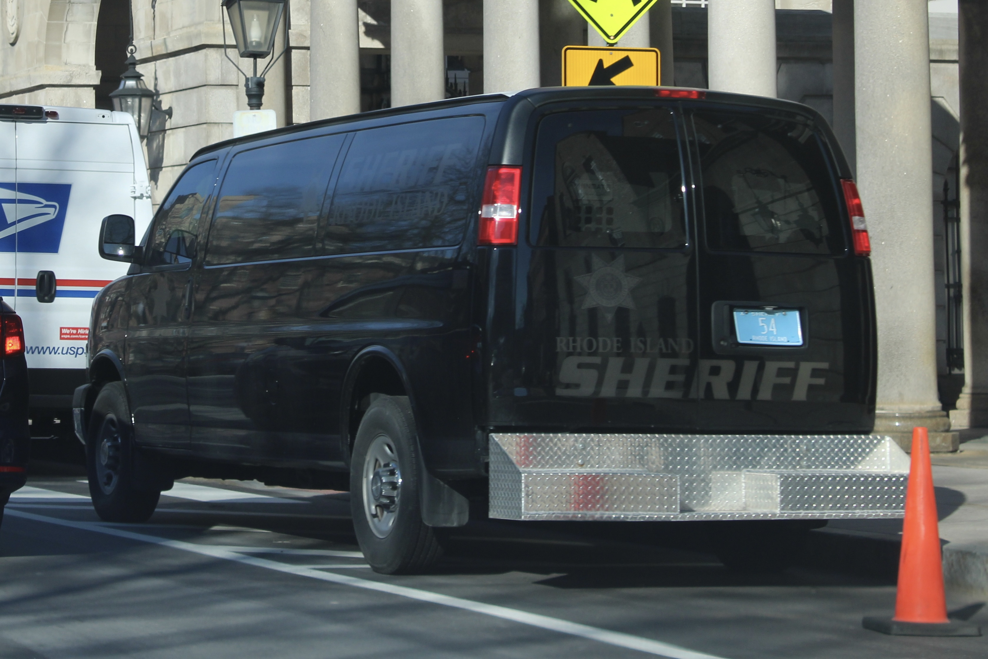 A photo  of Rhode Island Division of Sheriffs
            Van 54, a 2018-2022 Chevrolet Express             taken by @riemergencyvehicles