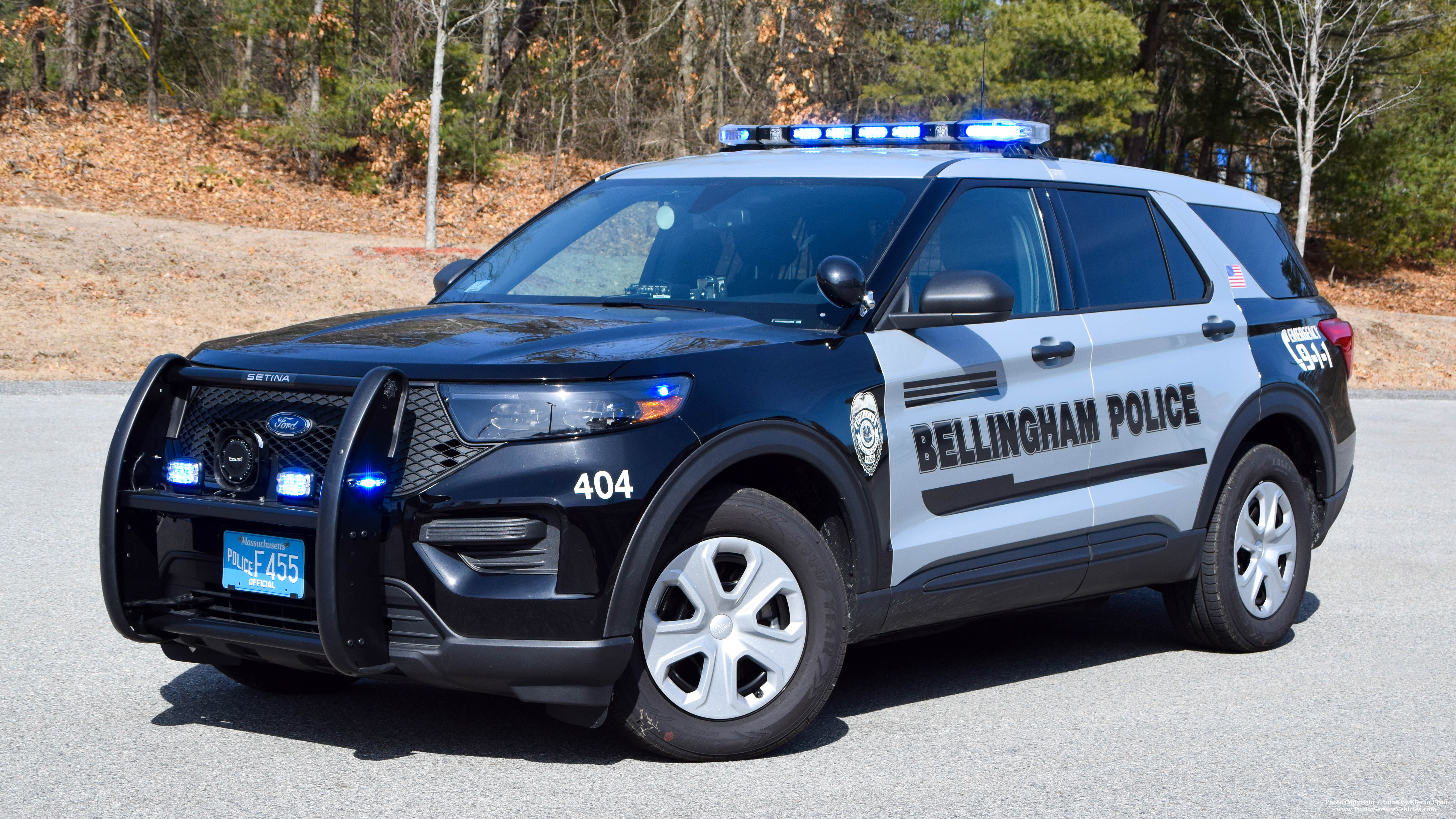 A photo  of Bellingham Police
            Cruiser 404, a 2020 Ford Police Interceptor Utility             taken by Kieran Egan