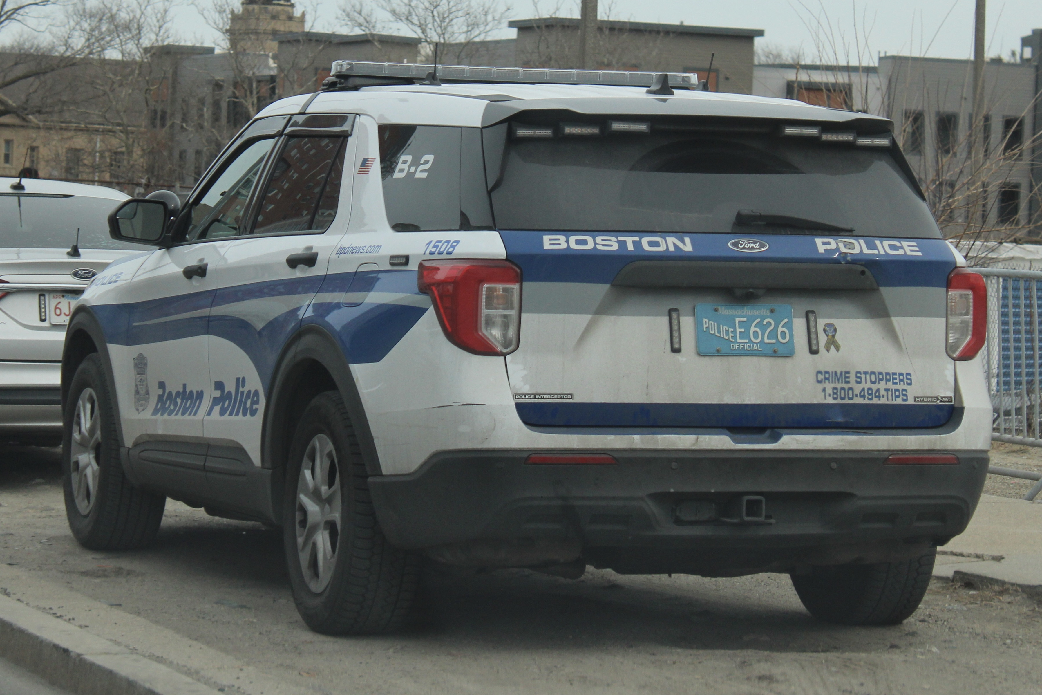 A photo  of Boston Police
            Cruiser 1508, a 2021 Ford Police Interceptor Utility             taken by @riemergencyvehicles
