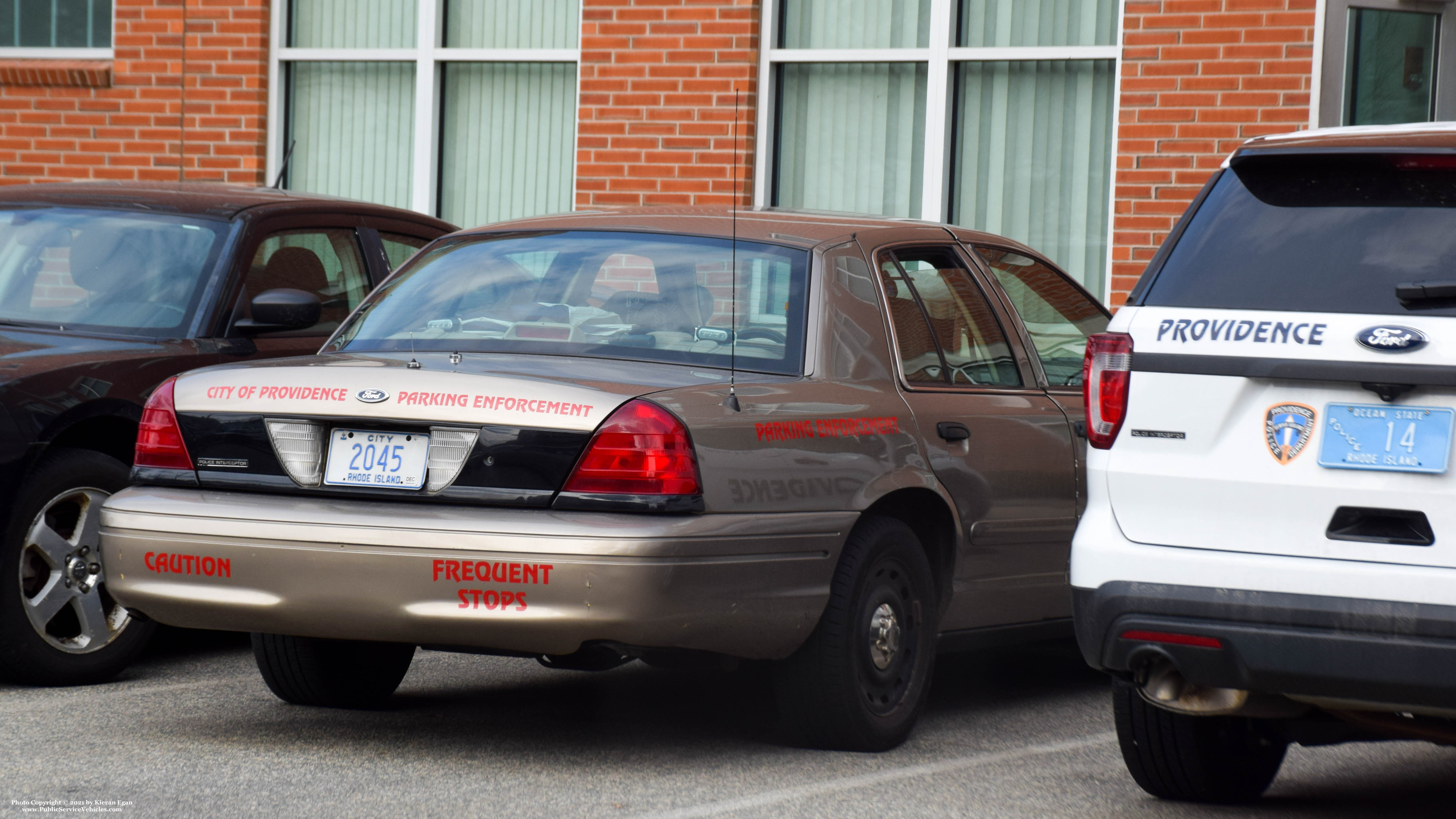 A photo  of Providence Parking Enforcement
            Car 2045, a 2003-2005 Ford Crown Victoria Police Interceptor             taken by Kieran Egan