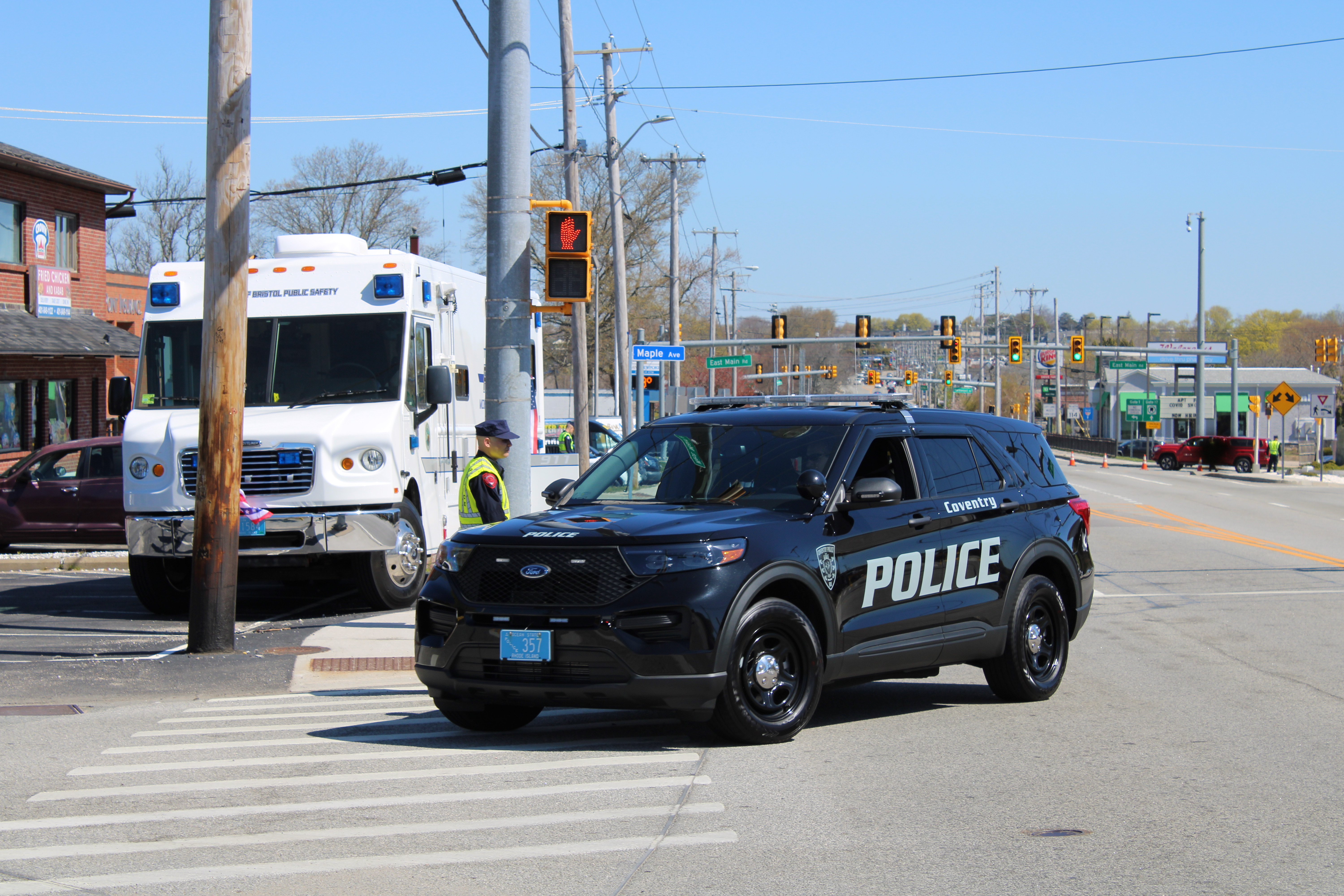 A photo  of Coventry Police
            Cruiser 357, a 2021 Ford Police Interceptor Utility             taken by @riemergencyvehicles