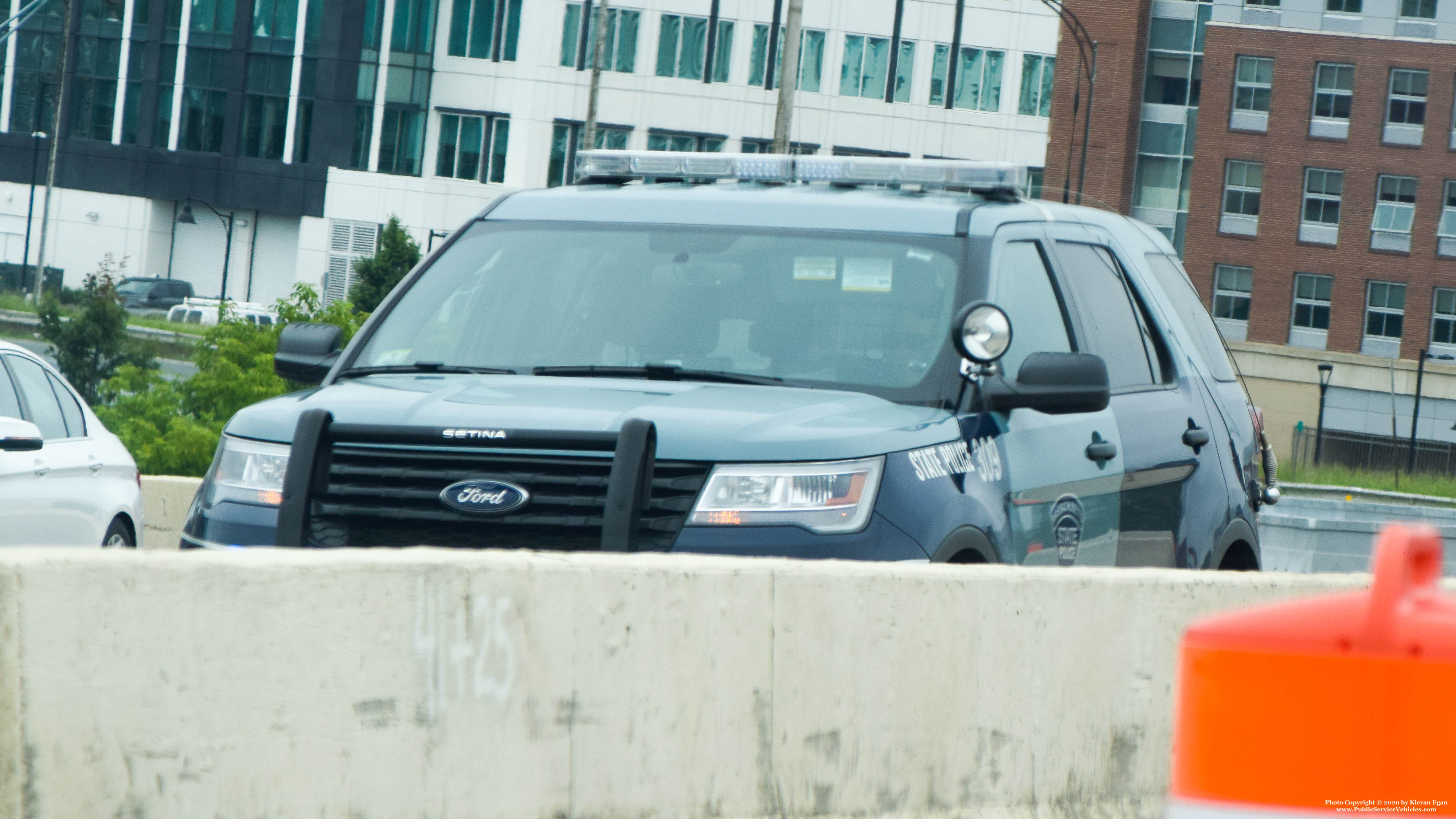 A photo  of Massachusetts State Police
            Cruiser 309, a 2016-2019 Ford Police Interceptor Utility             taken by Kieran Egan