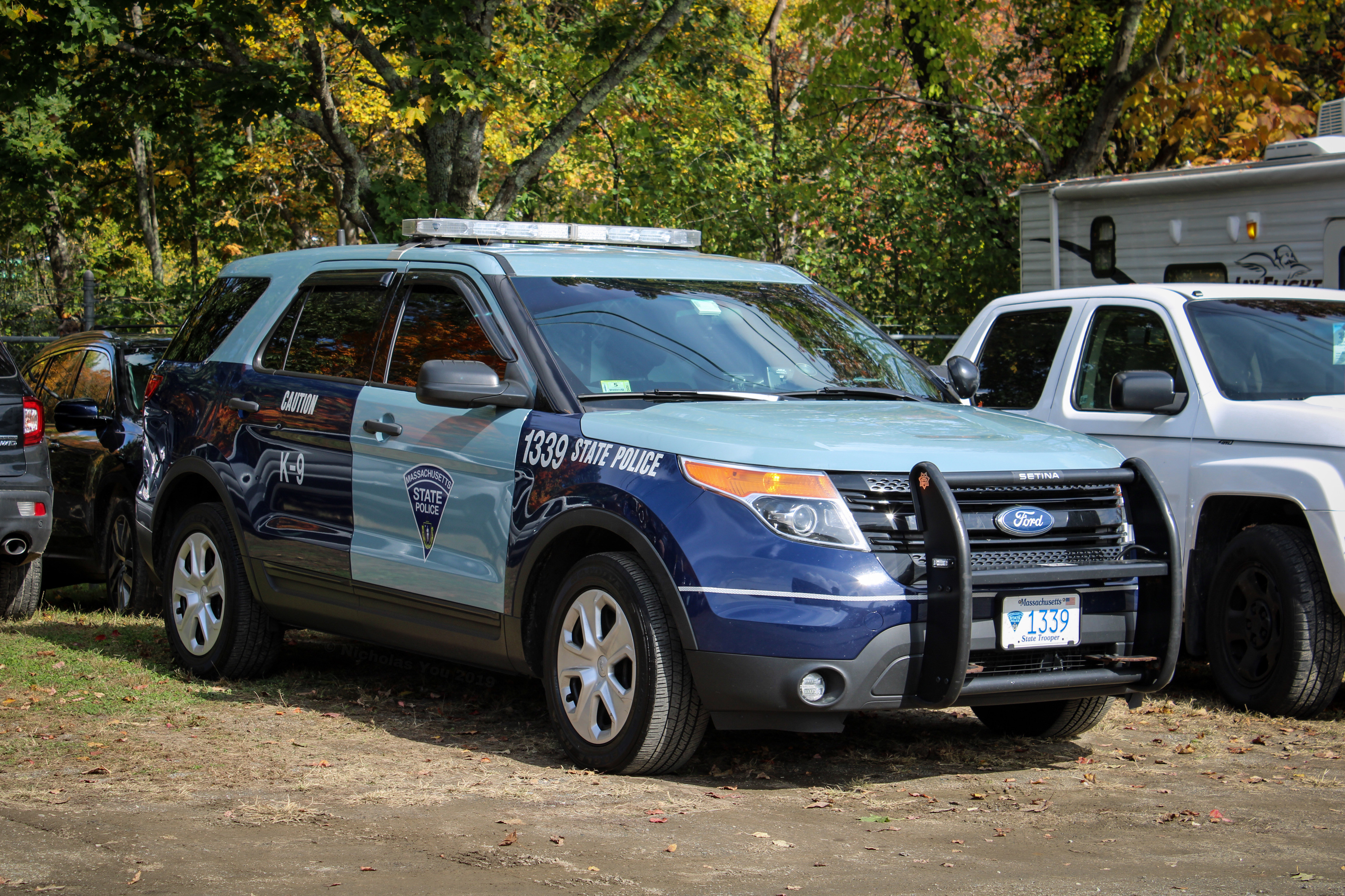 A photo  of Massachusetts State Police
            Cruiser 1339, a 2015 Ford Police Interceptor Utility             taken by Nicholas You