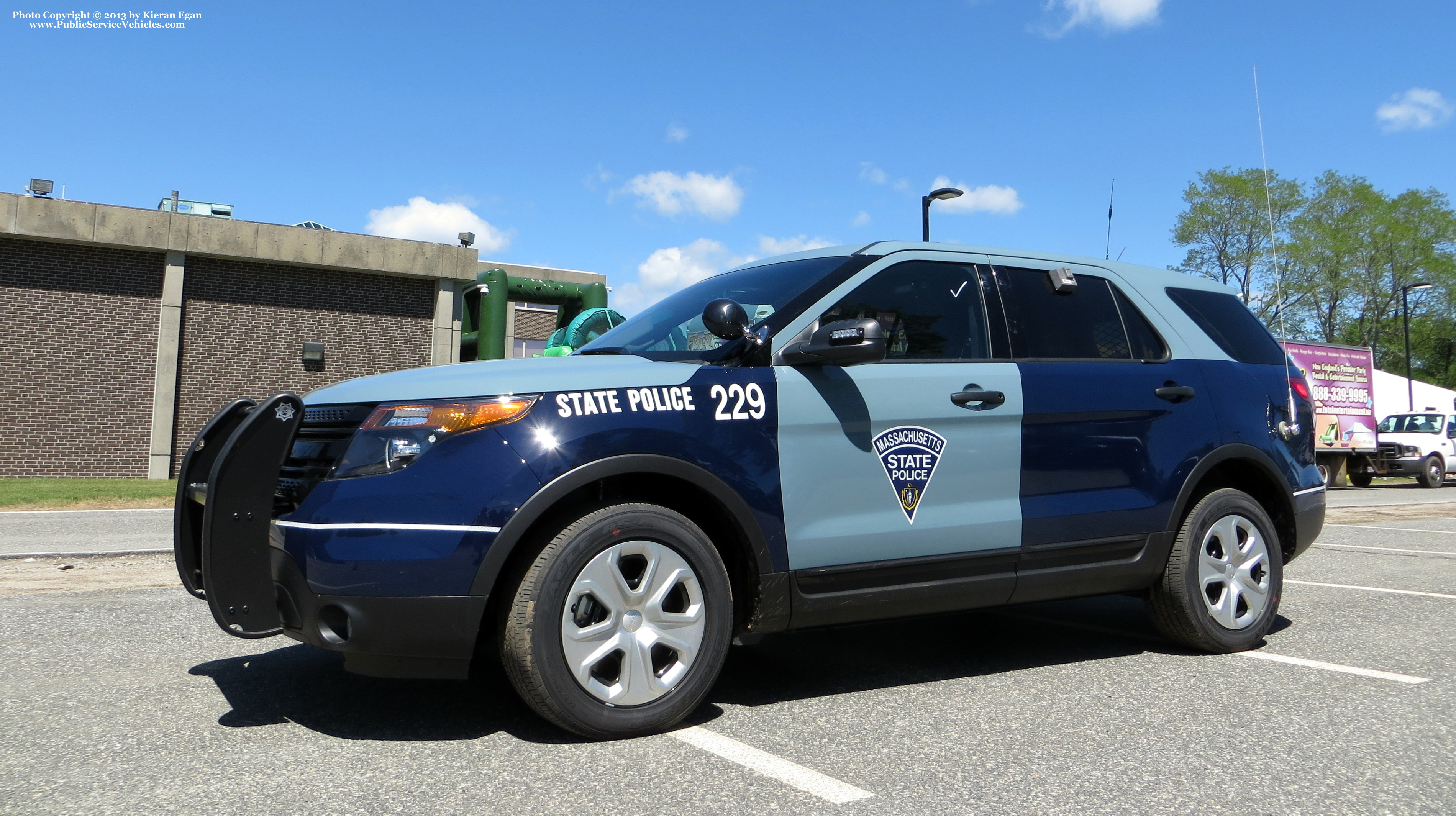 A photo  of Massachusetts State Police
            Cruiser 229, a 2013 Ford Police Interceptor Utility             taken by Kieran Egan