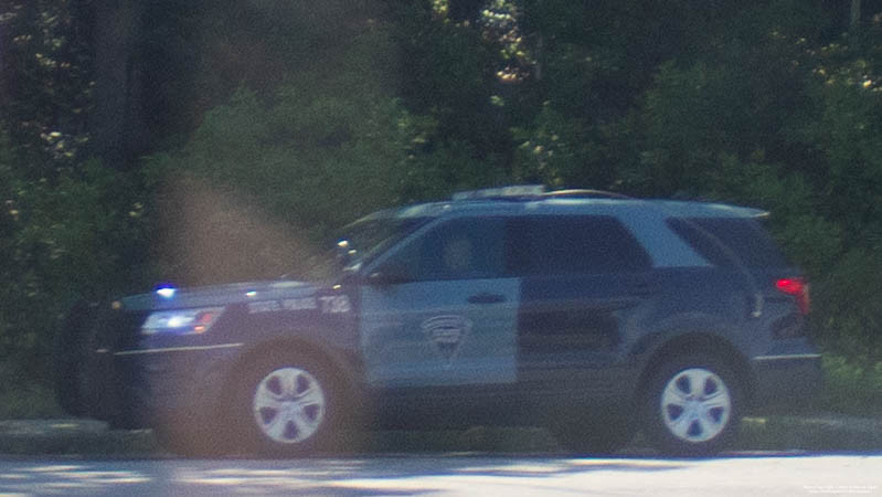 A photo  of Massachusetts State Police
            Cruiser 738, a 2016 Ford Police Interceptor Utility             taken by Kieran Egan