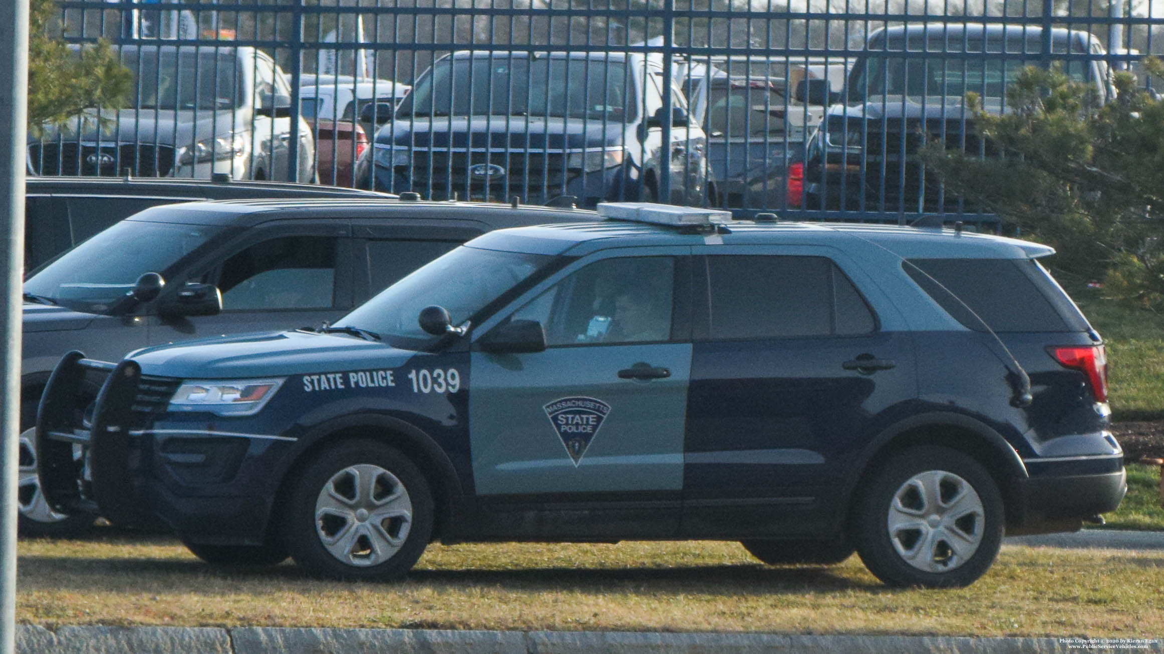 A photo  of Massachusetts State Police
            Cruiser 1039, a 2016-2019 Ford Police Interceptor Utility             taken by Kieran Egan