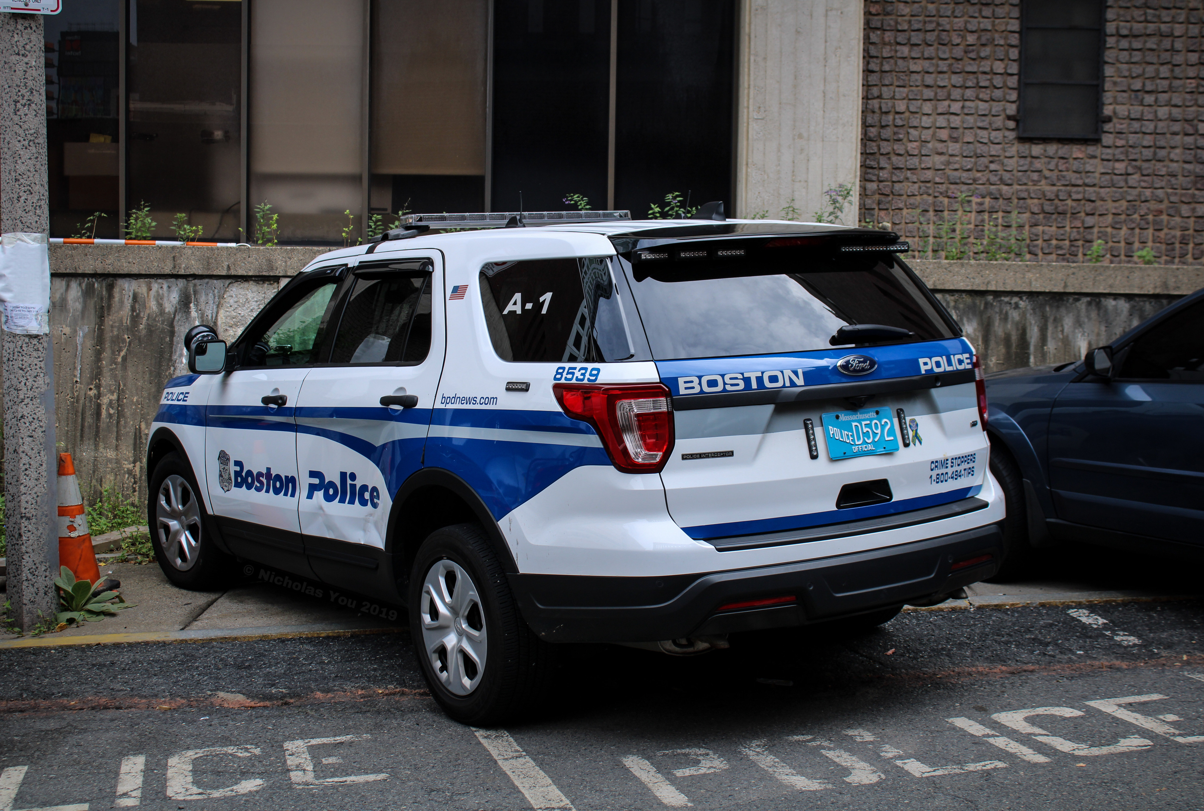 A photo  of Boston Police
            Cruiser 8539, a 2018 Ford Police Interceptor Utility             taken by Nicholas You