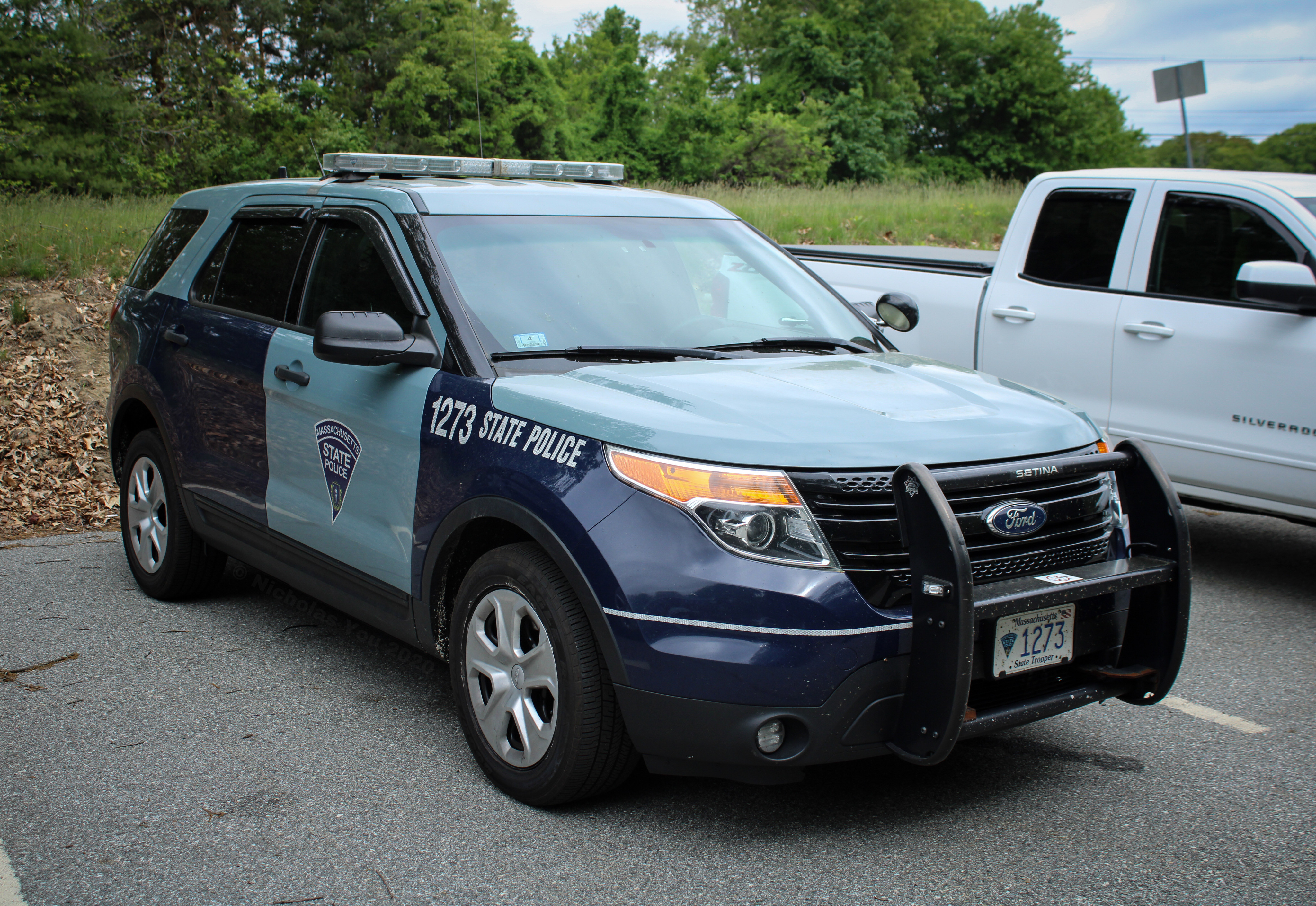 A photo  of Massachusetts State Police
            Cruiser 1273, a 2015 Ford Police Interceptor Utility             taken by Nicholas You