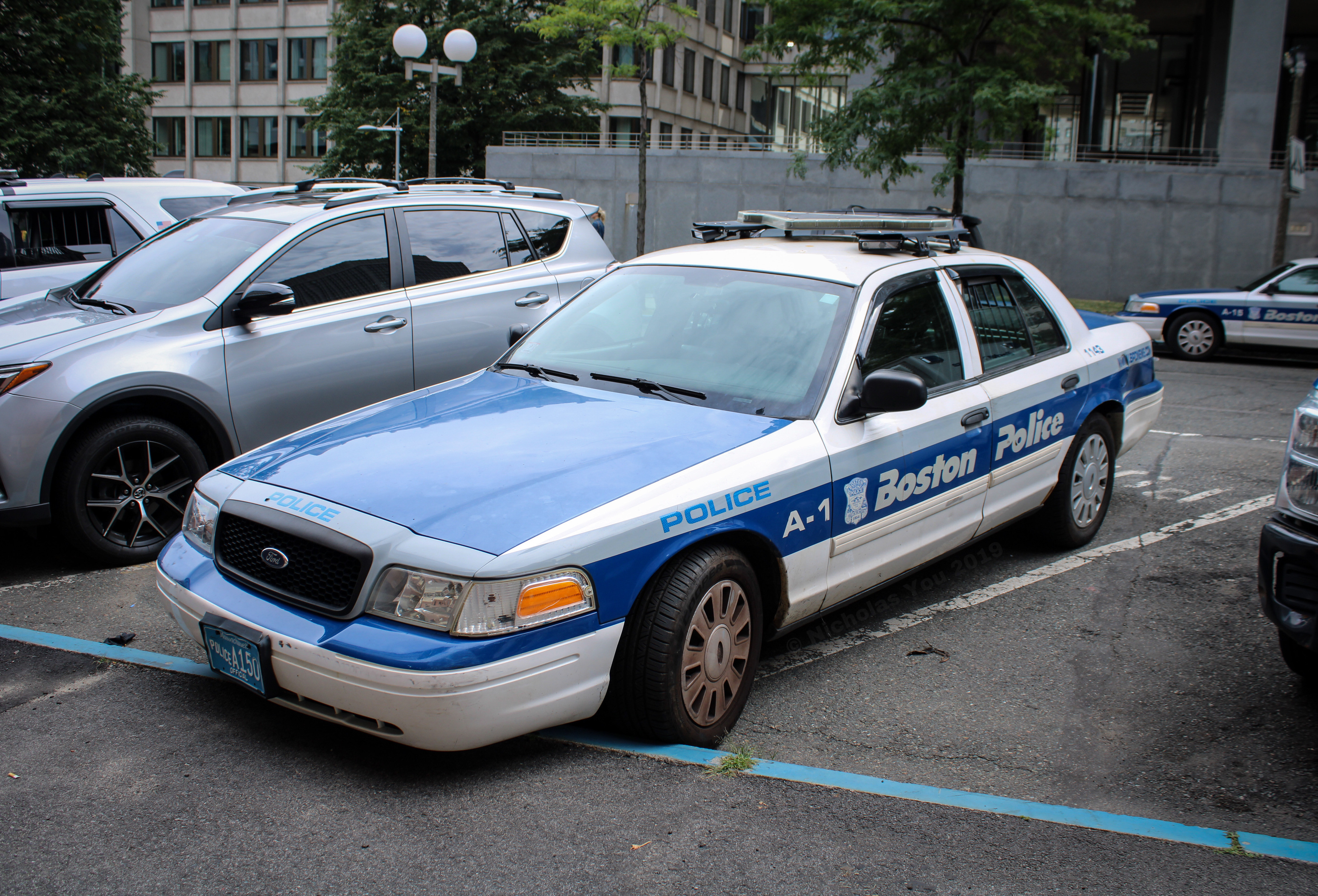 A photo  of Boston Police
            Cruiser 1143, a 2011 Ford Crown Victoria Police Interceptor             taken by Nicholas You