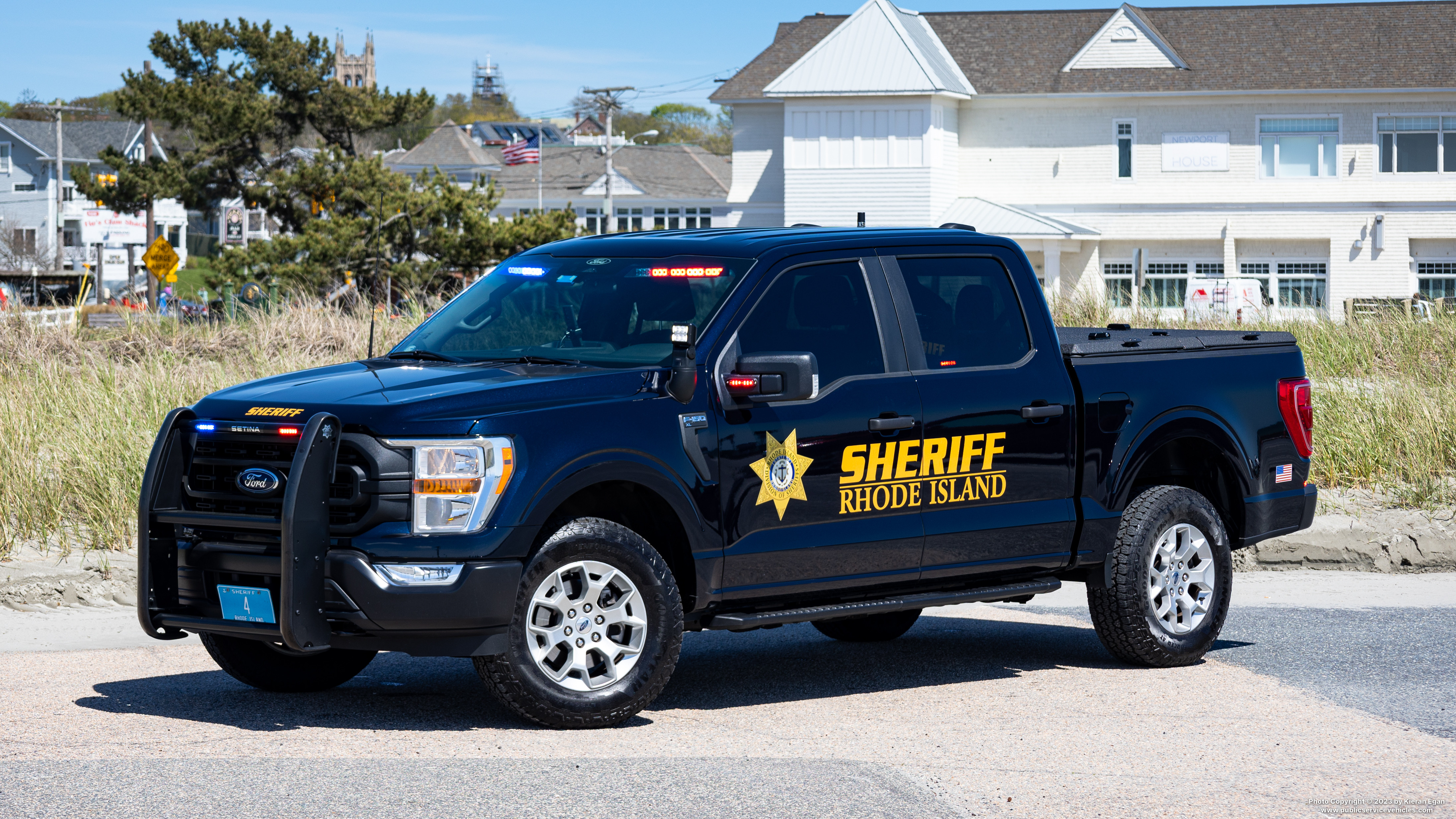 A photo  of Rhode Island Division of Sheriffs
            Cruiser 4, a 2023 Ford F-150 Police Responder             taken by Kieran Egan
