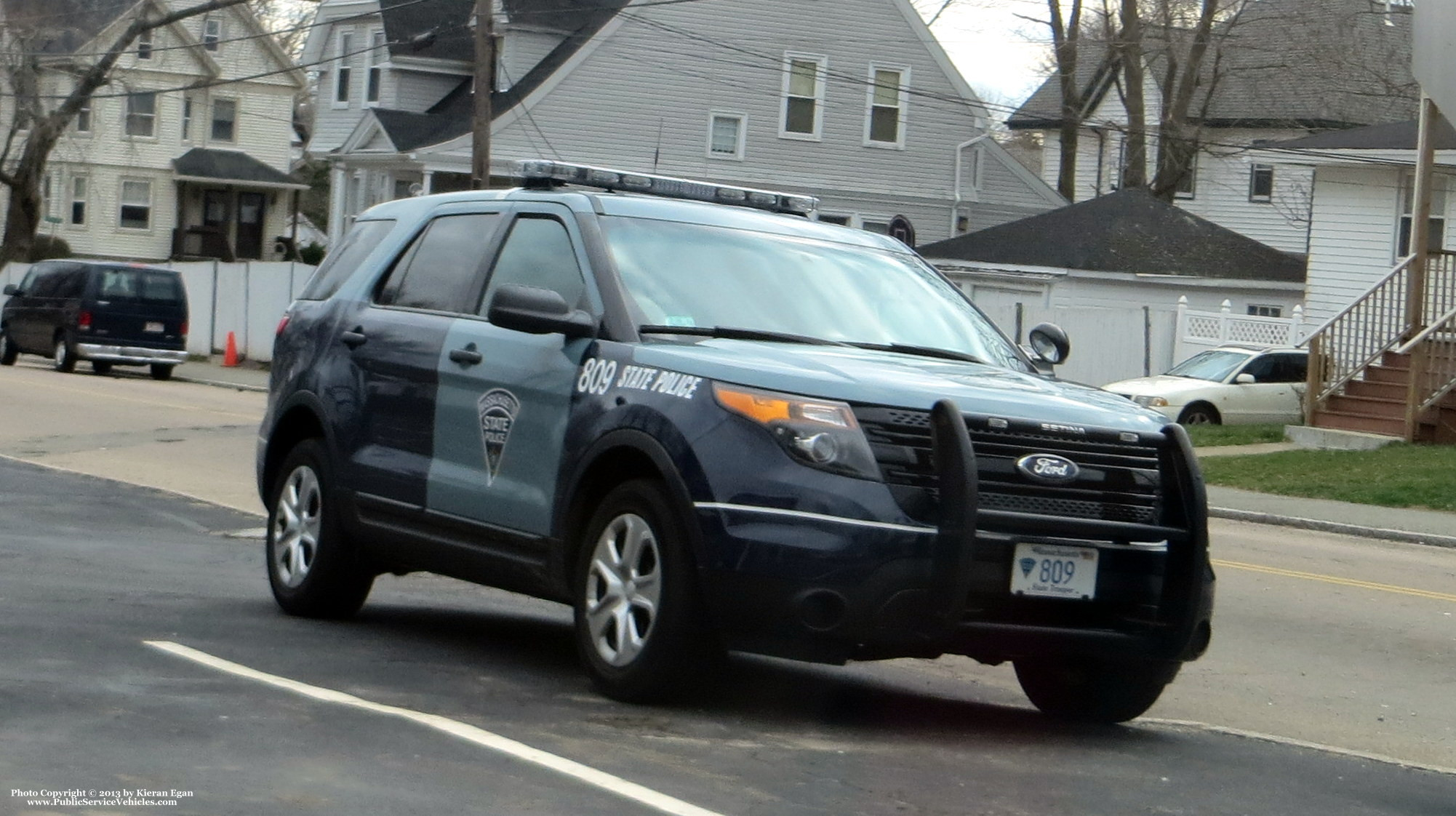 A photo  of Massachusetts State Police
            Cruiser 809, a 2013 Ford Police Interceptor Utility             taken by Kieran Egan