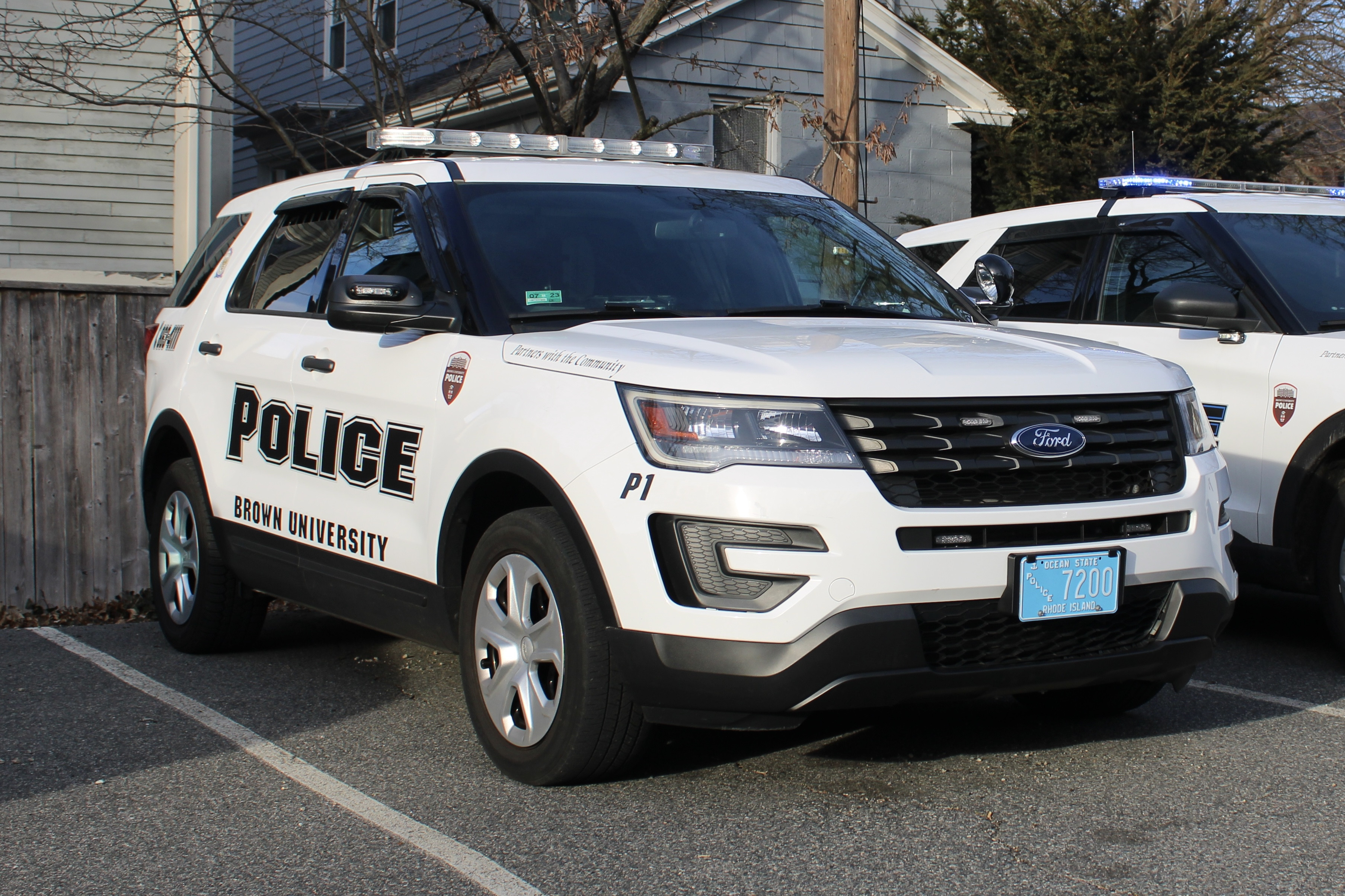 A photo  of Brown University Police
            Patrol 1, a 2019 Ford Police Interceptor Utility             taken by @riemergencyvehicles