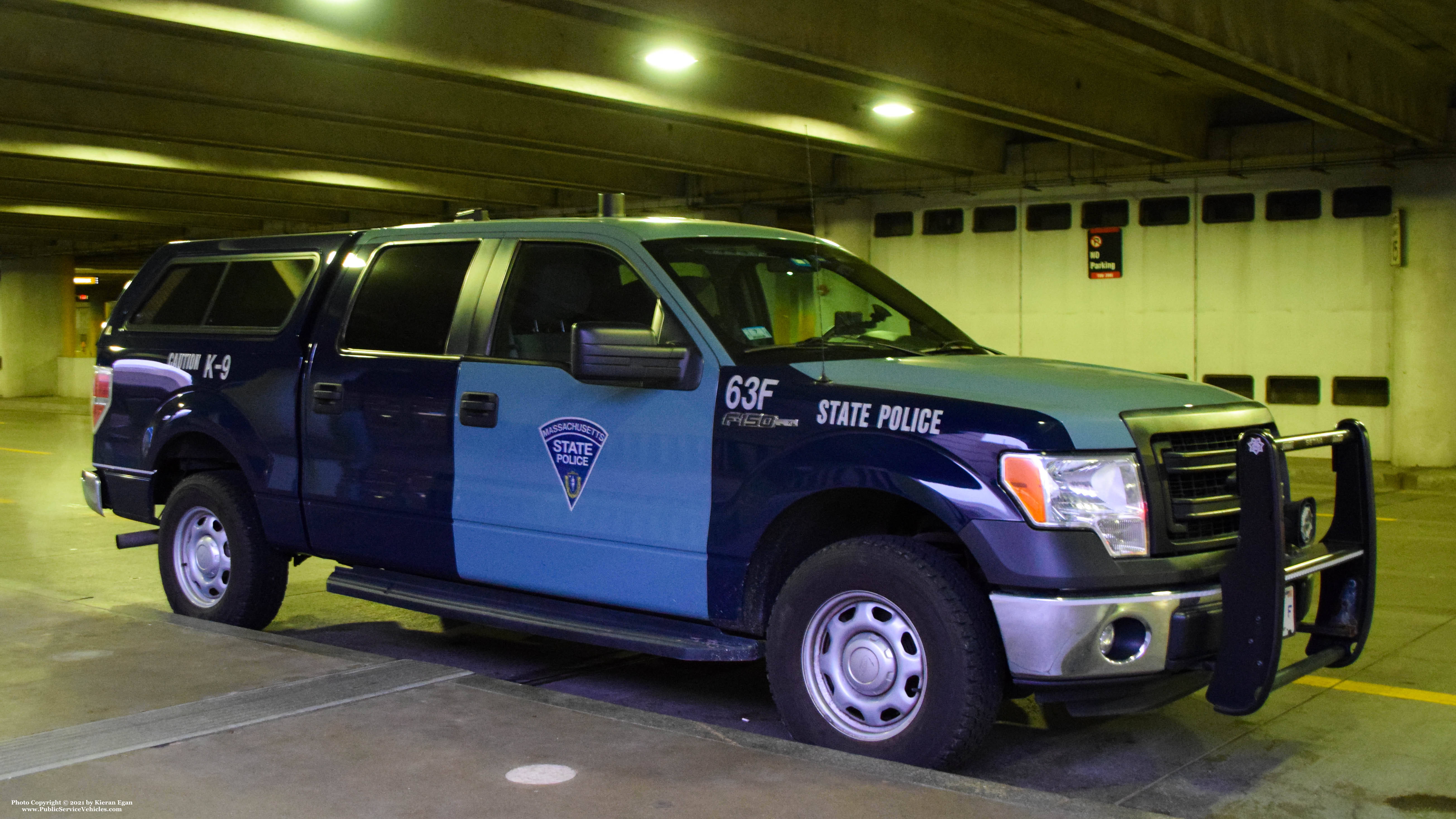 A photo  of Massachusetts State Police
            Cruiser 63F, a 2014 Ford F-150 Crew Cab             taken by Kieran Egan
