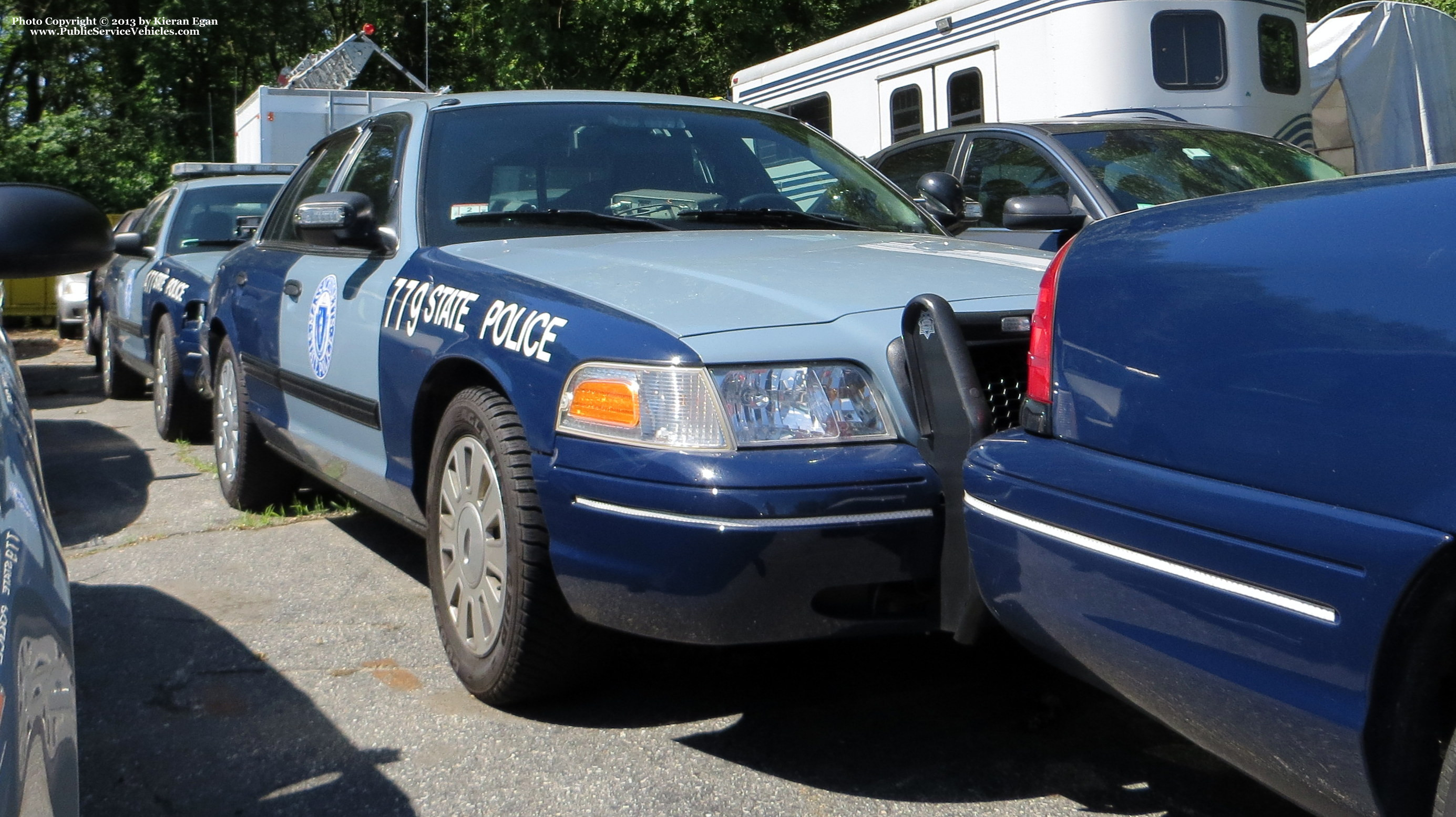 A photo  of Massachusetts State Police
            Cruiser 779, a 2009-2011 Ford Crown Victoria Police Interceptor             taken by Kieran Egan