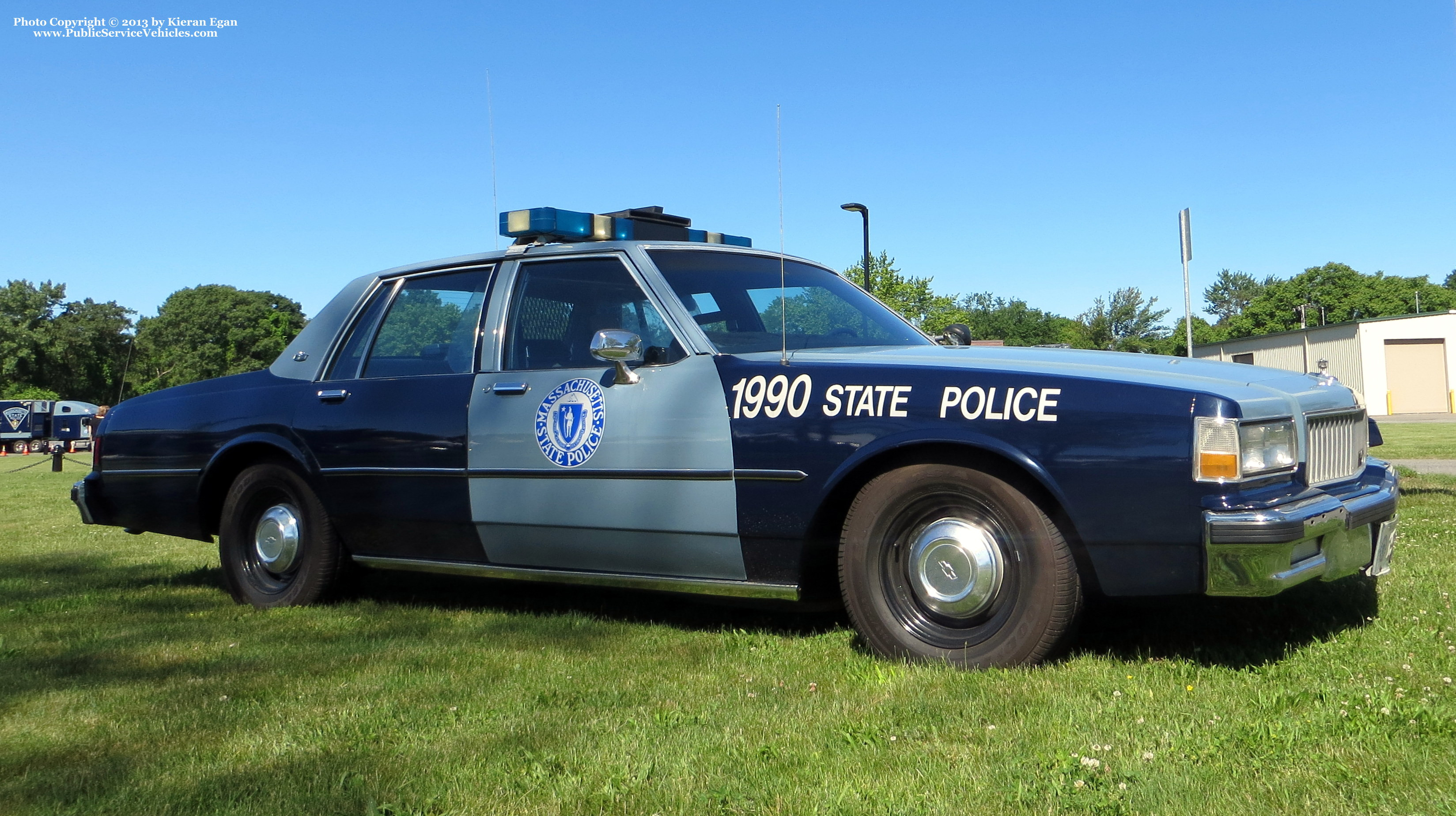 A photo  of Massachusetts State Police
            Cruiser 1990, a 1990 Chevrolet Caprice             taken by Kieran Egan