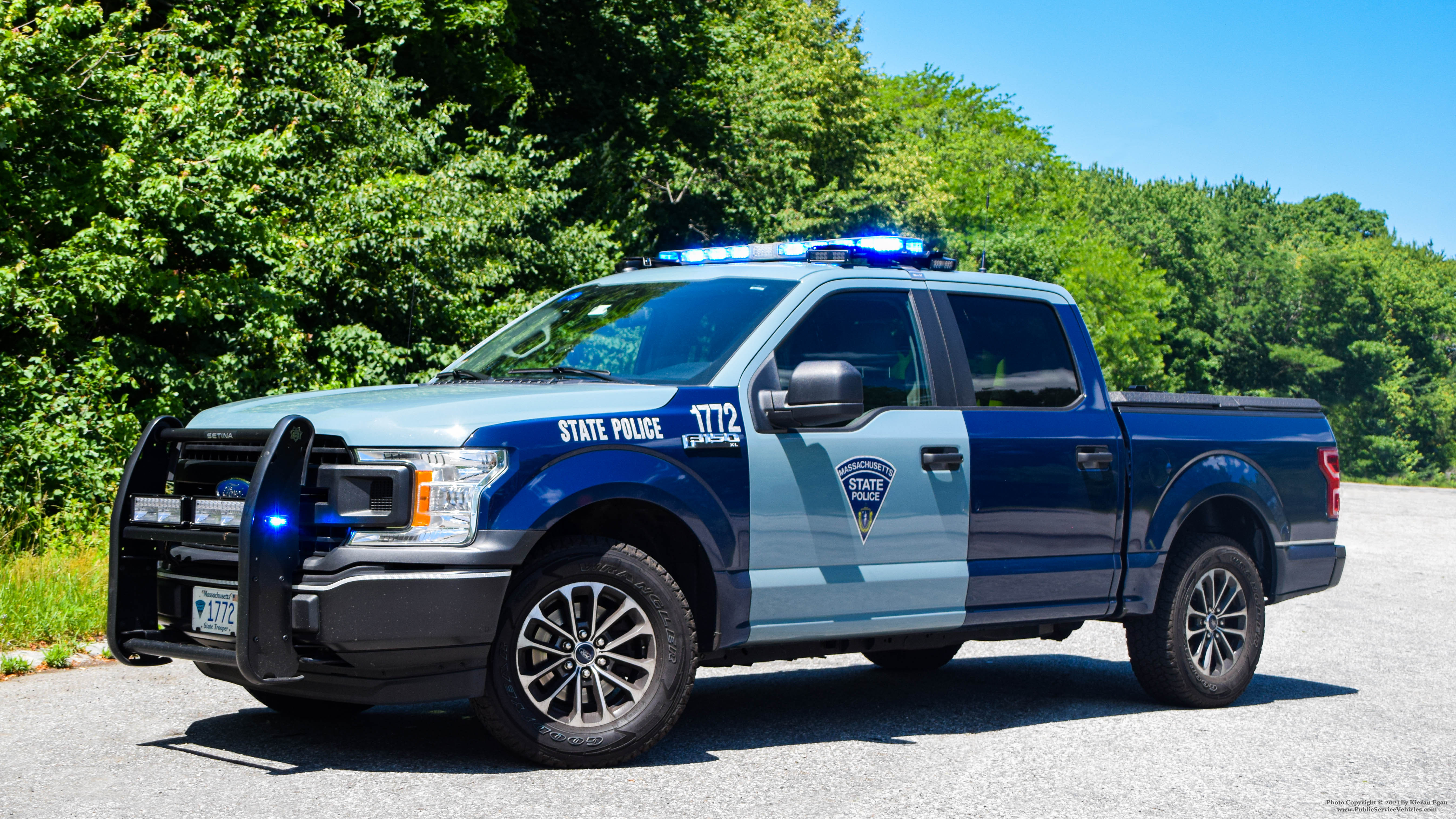 A photo  of Massachusetts State Police
            Cruiser 1772T, a 2019 Ford F-150 Police Responder             taken by Kieran Egan