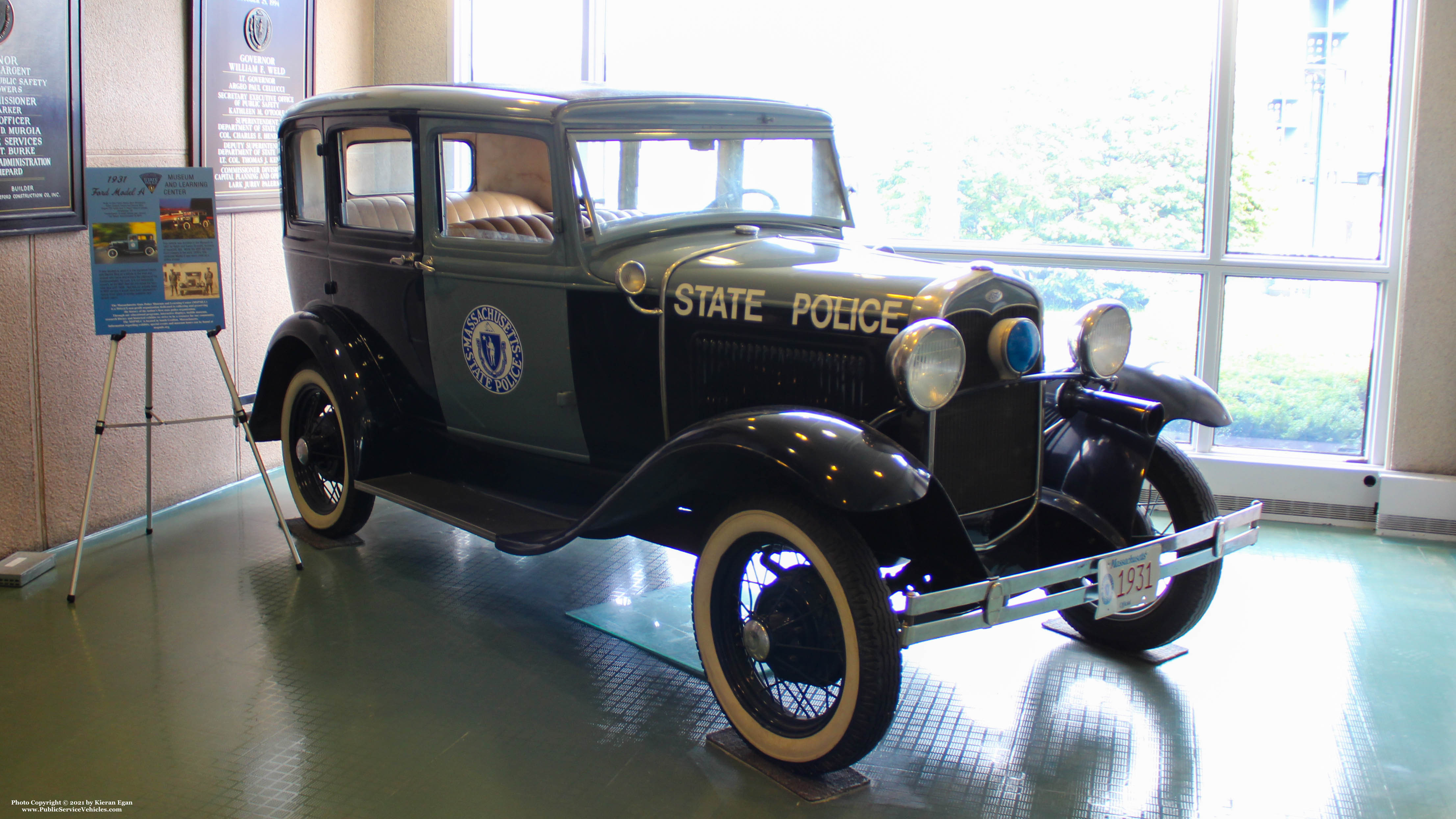 A photo  of Massachusetts State Police
            Cruiser 1931, a 1931 Ford Model A             taken by Kieran Egan