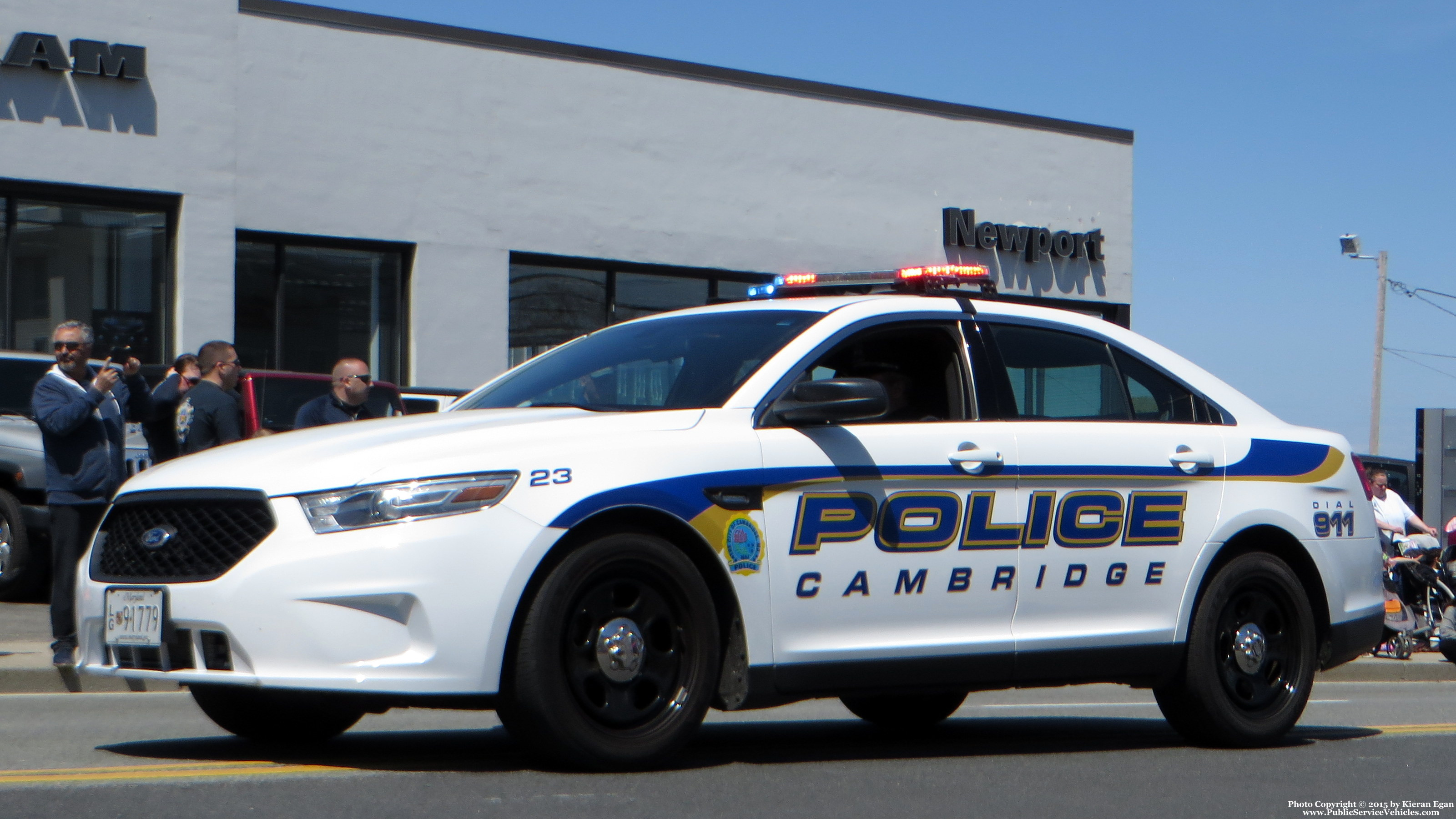A photo  of Cambridge Police
            Cruiser 23, a 2013-2015 Ford Police Interceptor Sedan             taken by Kieran Egan