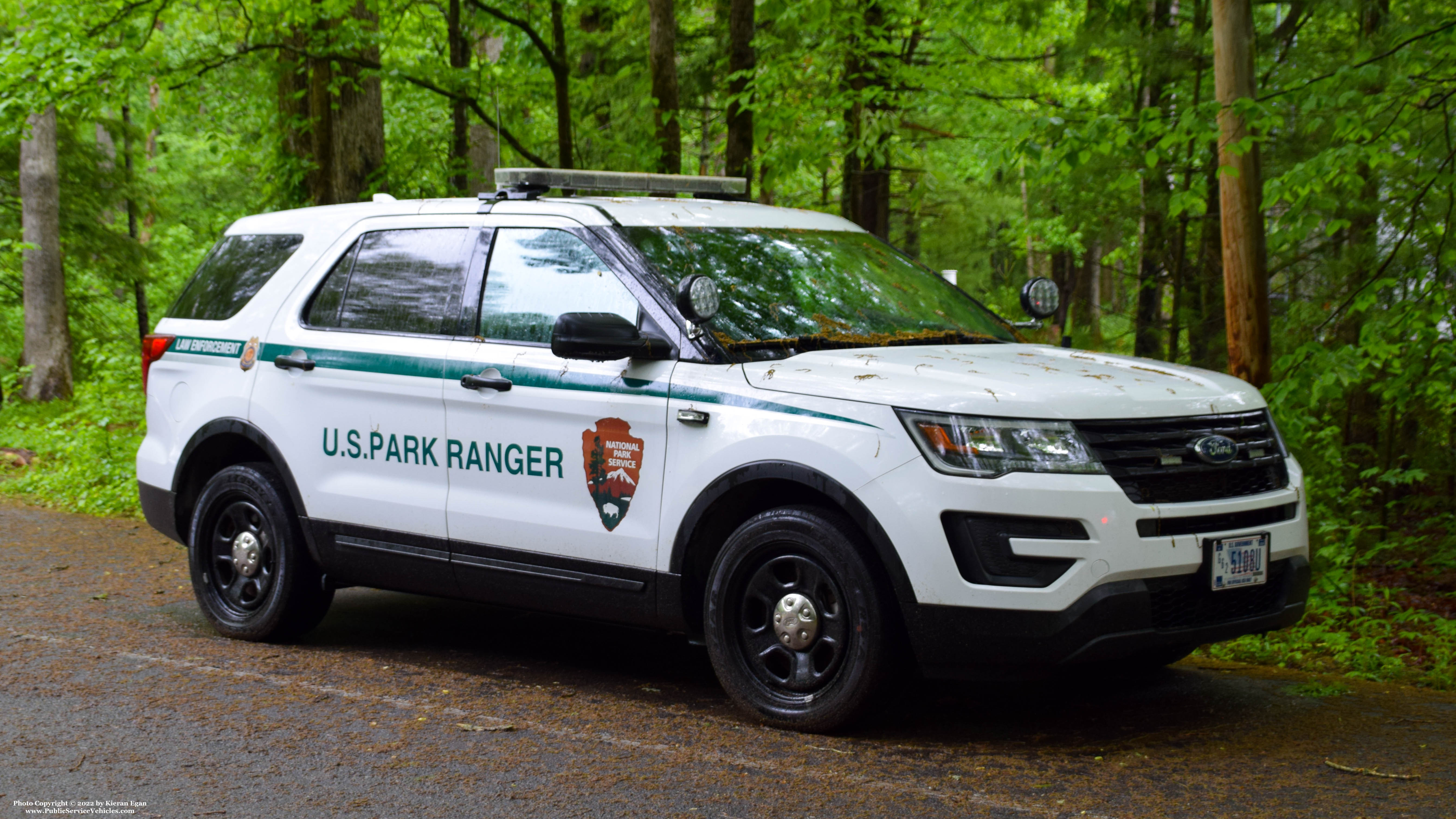 A photo  of United States National Park Service Law Enforcement Rangers
            Cruiser 5108U, a 2016-2019 Ford Police Interceptor Utility             taken by Kieran Egan