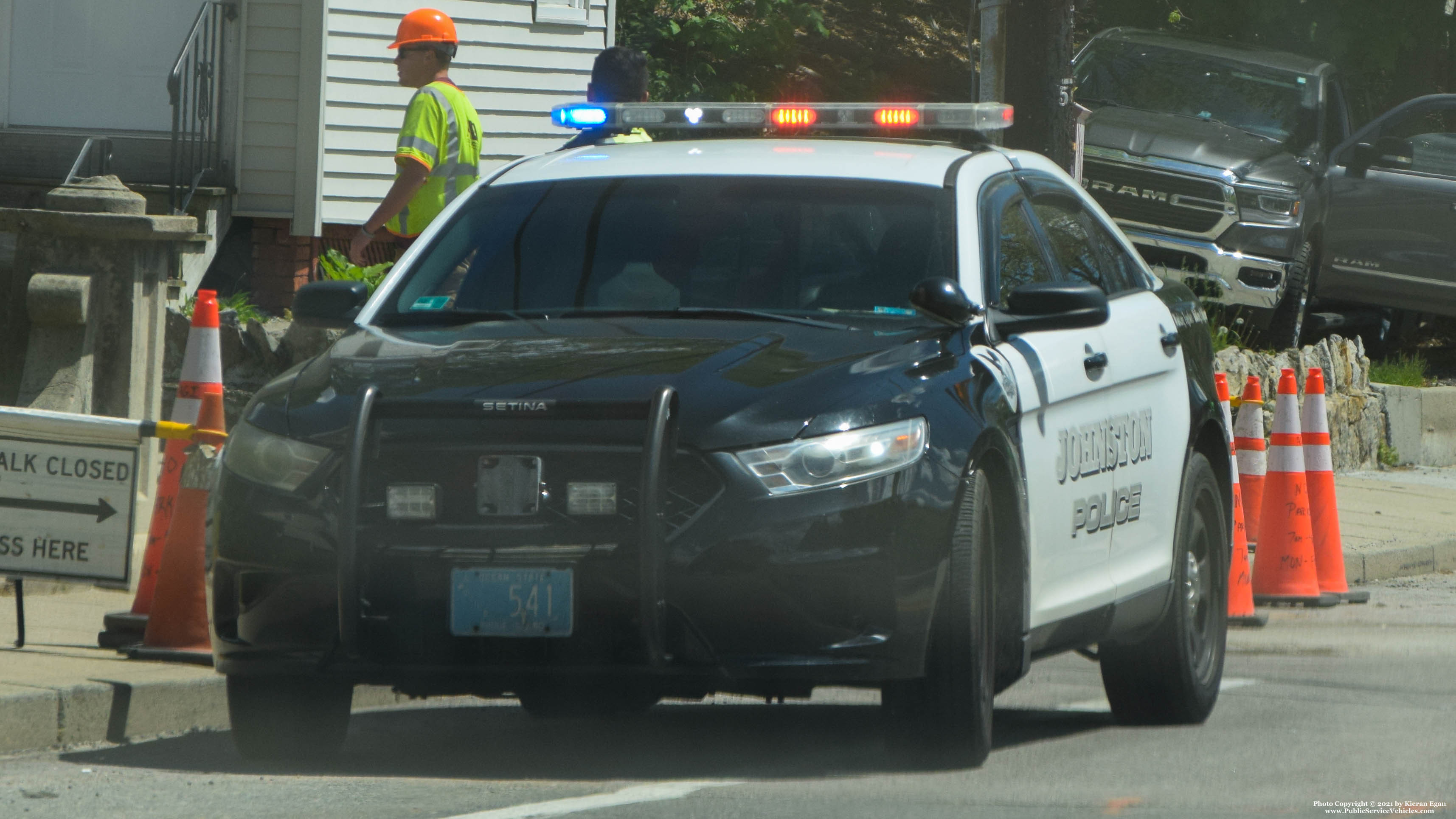 A photo  of Johnston Police
            Cruiser 541, a 2013-2019 Ford Police Interceptor Sedan             taken by Kieran Egan