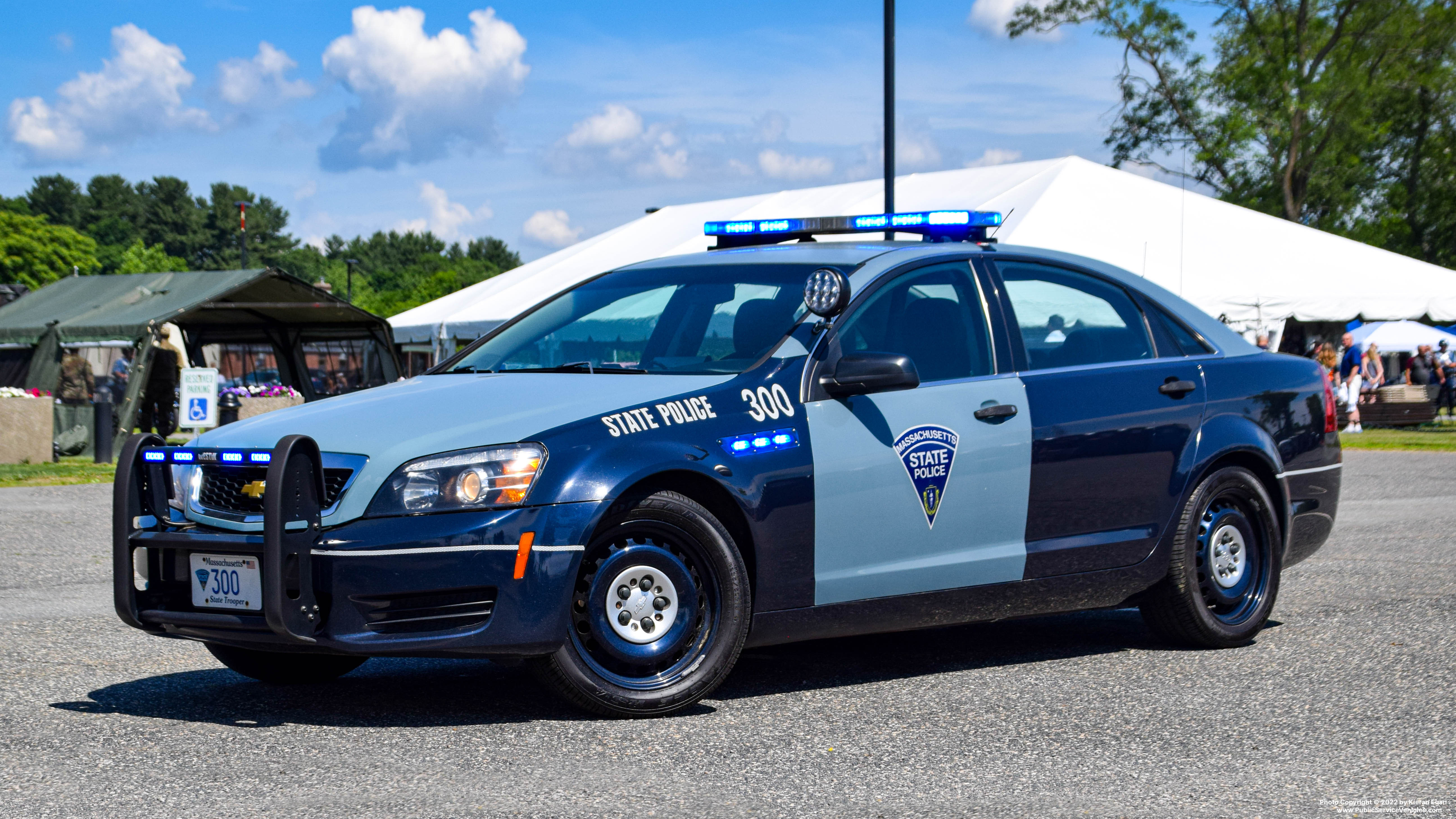 A photo  of Massachusetts State Police
            Cruiser 300, a 2014 Chevrolet Caprice             taken by Kieran Egan