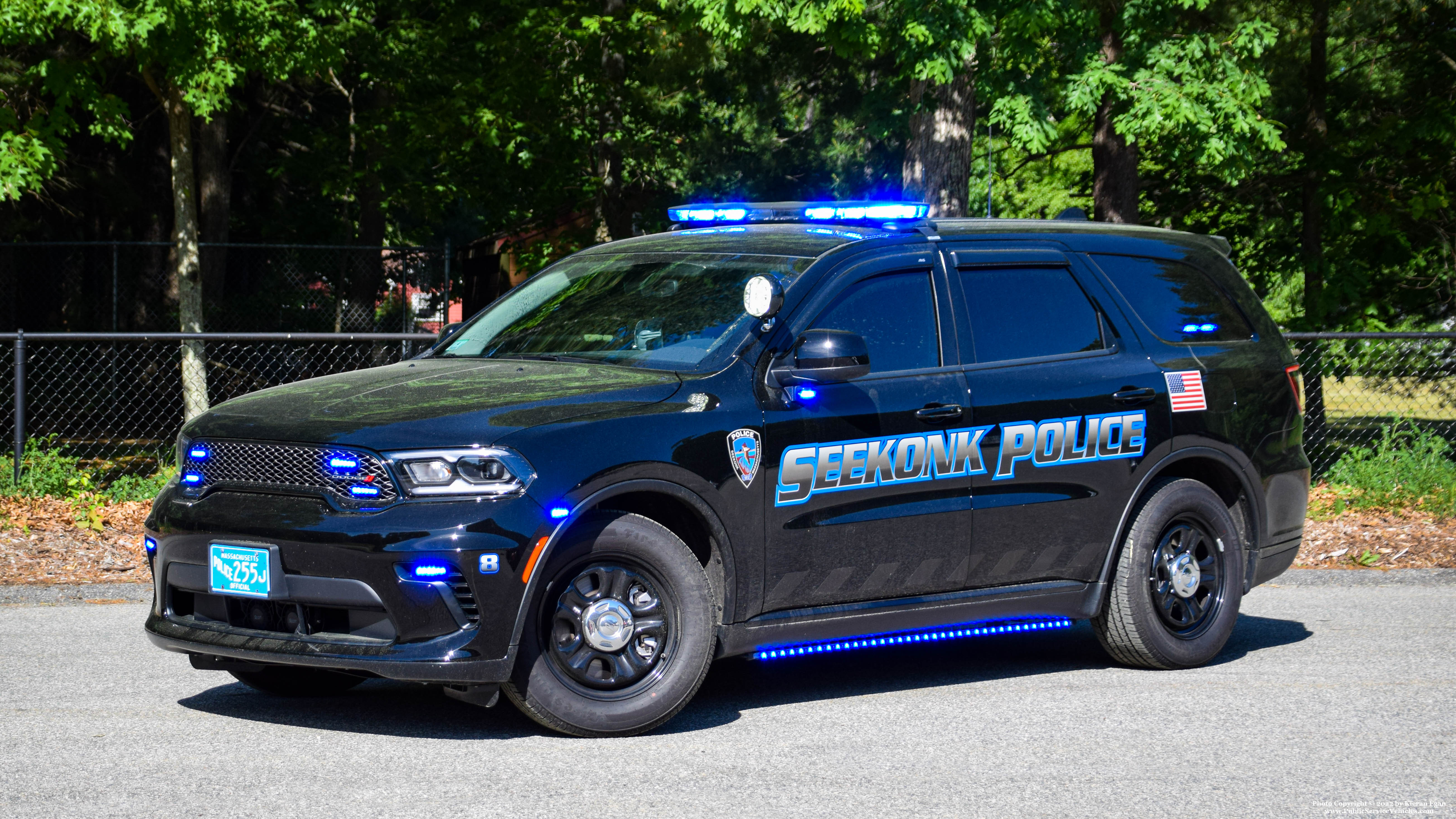 A photo  of Seekonk Police
            Car 8, a 2021 Dodge Durango             taken by Kieran Egan
