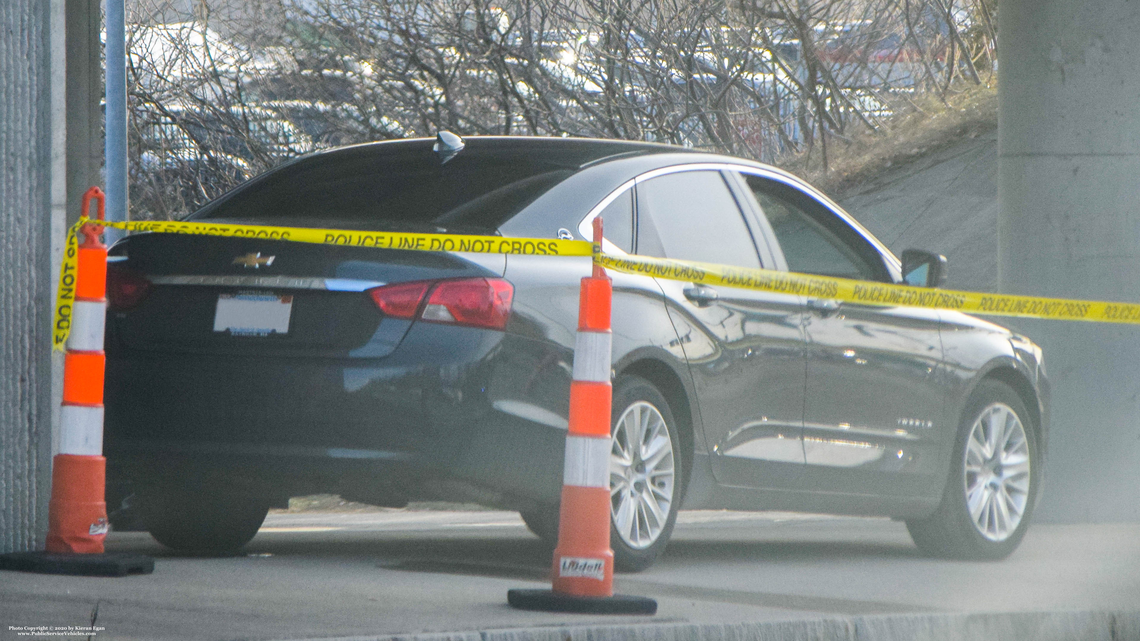 A photo  of Massachusetts State Police
            Unmarked Unit, a 2014-2019 Chevrolet Impala             taken by Kieran Egan