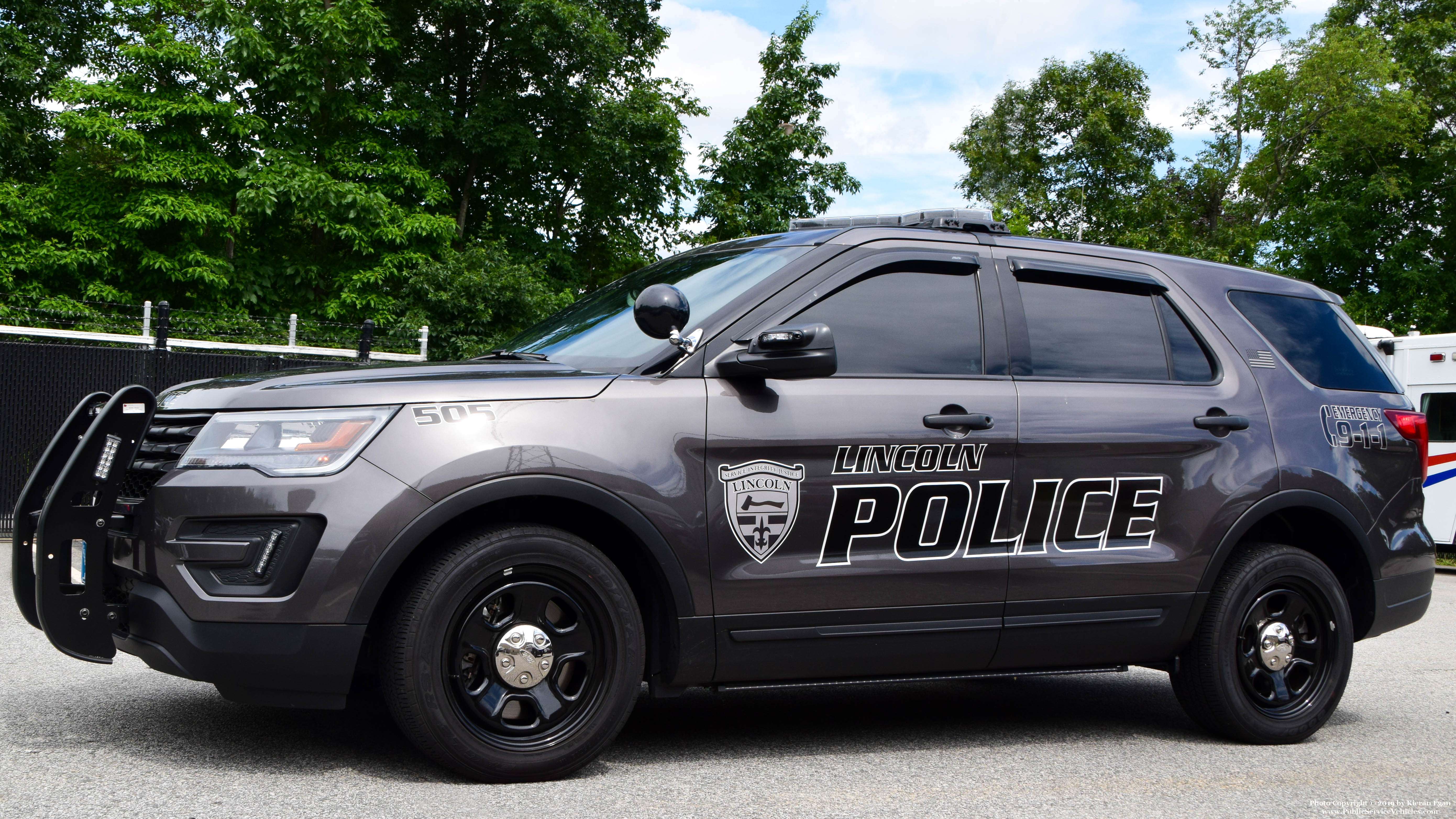A photo  of Lincoln Police
            Cruiser 505, a 2019 Ford Police Interceptor Utility             taken by Kieran Egan