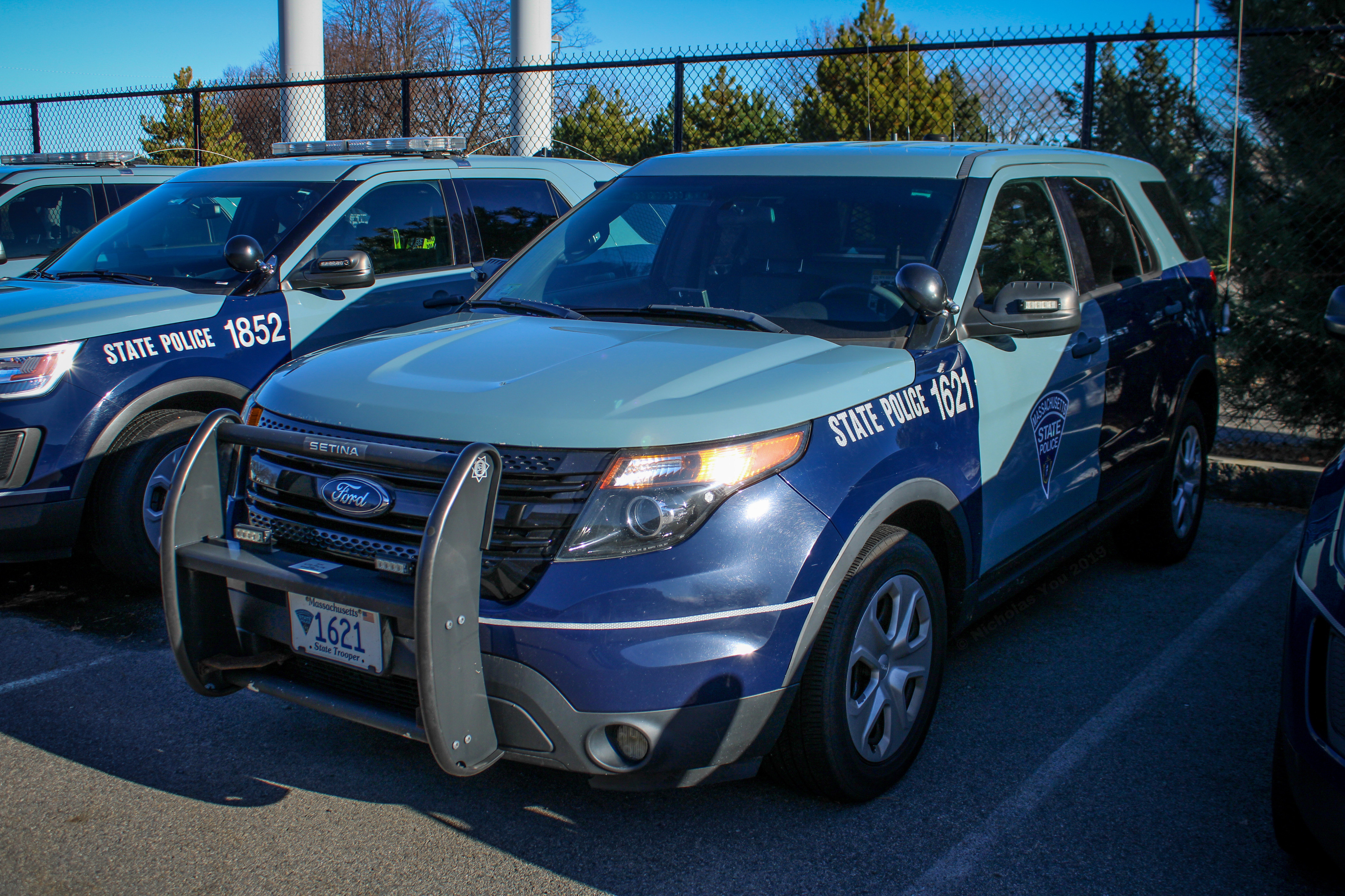 A photo  of Massachusetts State Police
            Cruiser 1621, a 2013 Ford Police Interceptor Utility             taken by Nicholas You