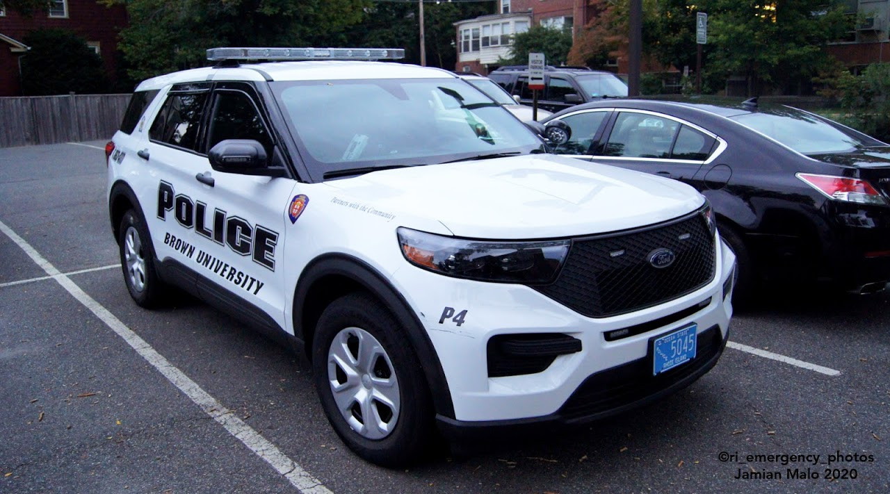 A photo  of Brown University Police
            Patrol 4, a 2020 Ford Police Interceptor Utility             taken by Jamian Malo