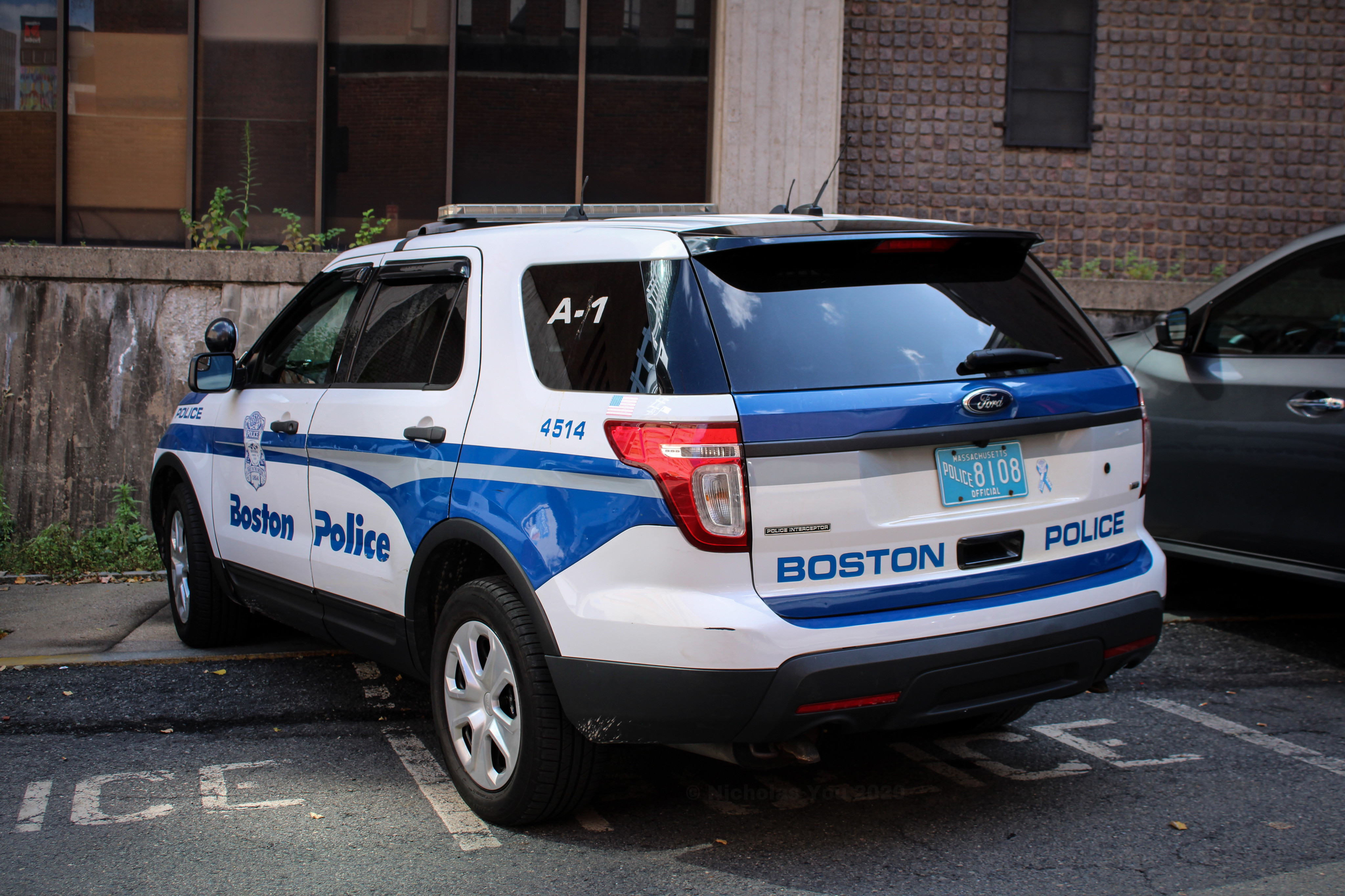 A photo  of Boston Police
            Cruiser 4514, a 2014 Ford Police Interceptor Utility             taken by Nicholas You